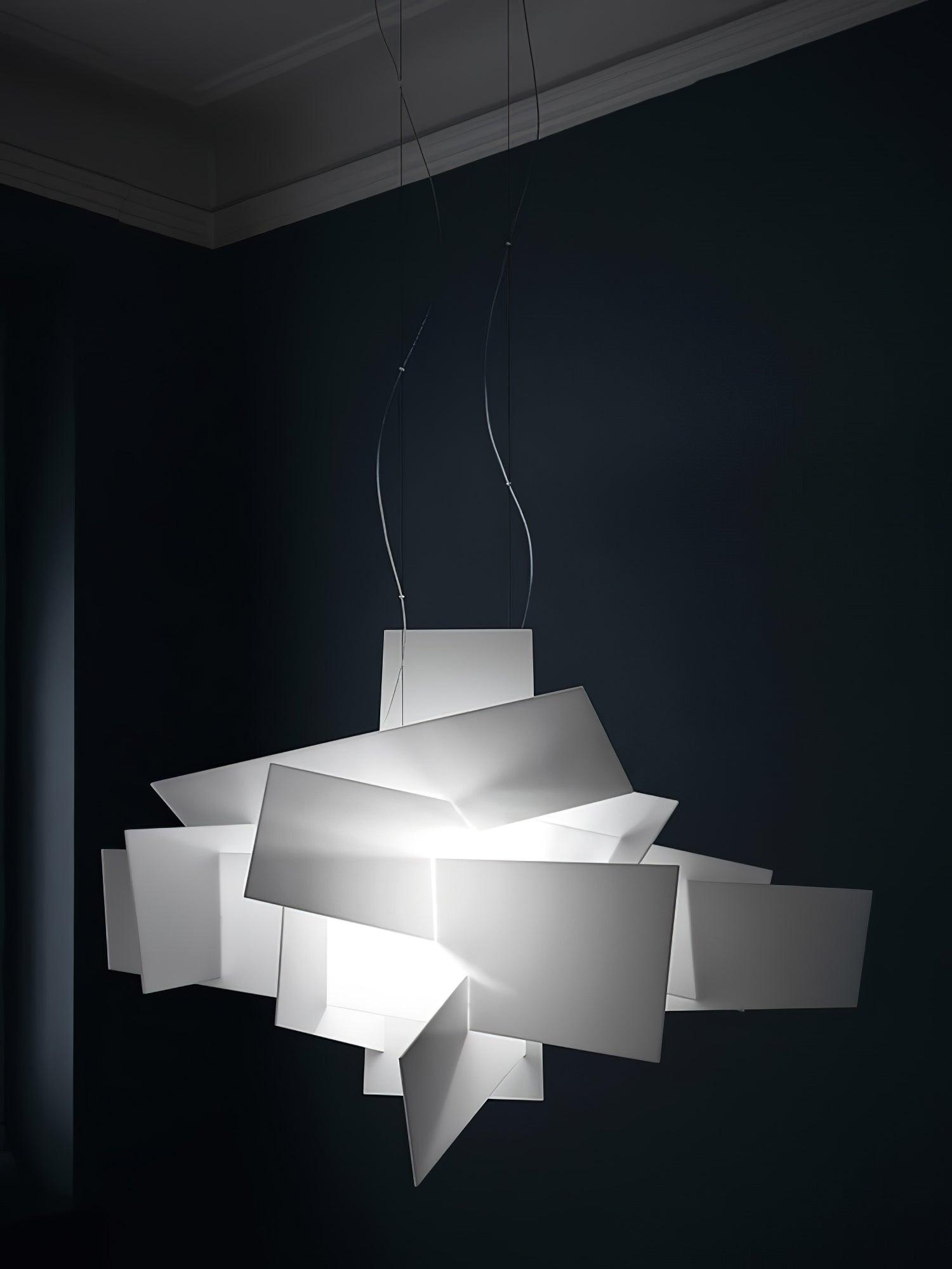 Origami Suspension blanche moderne