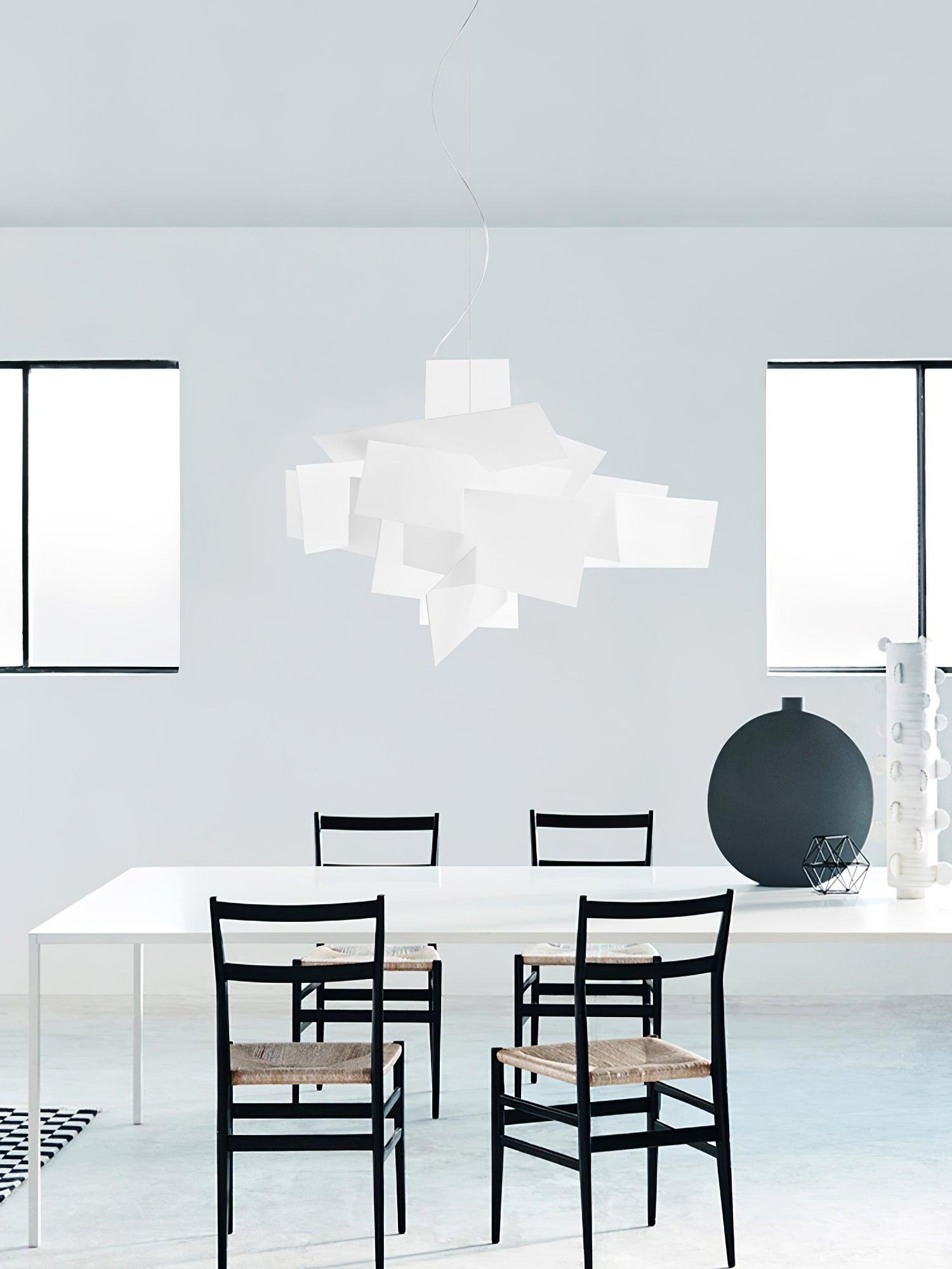 Origami Suspension blanche moderne