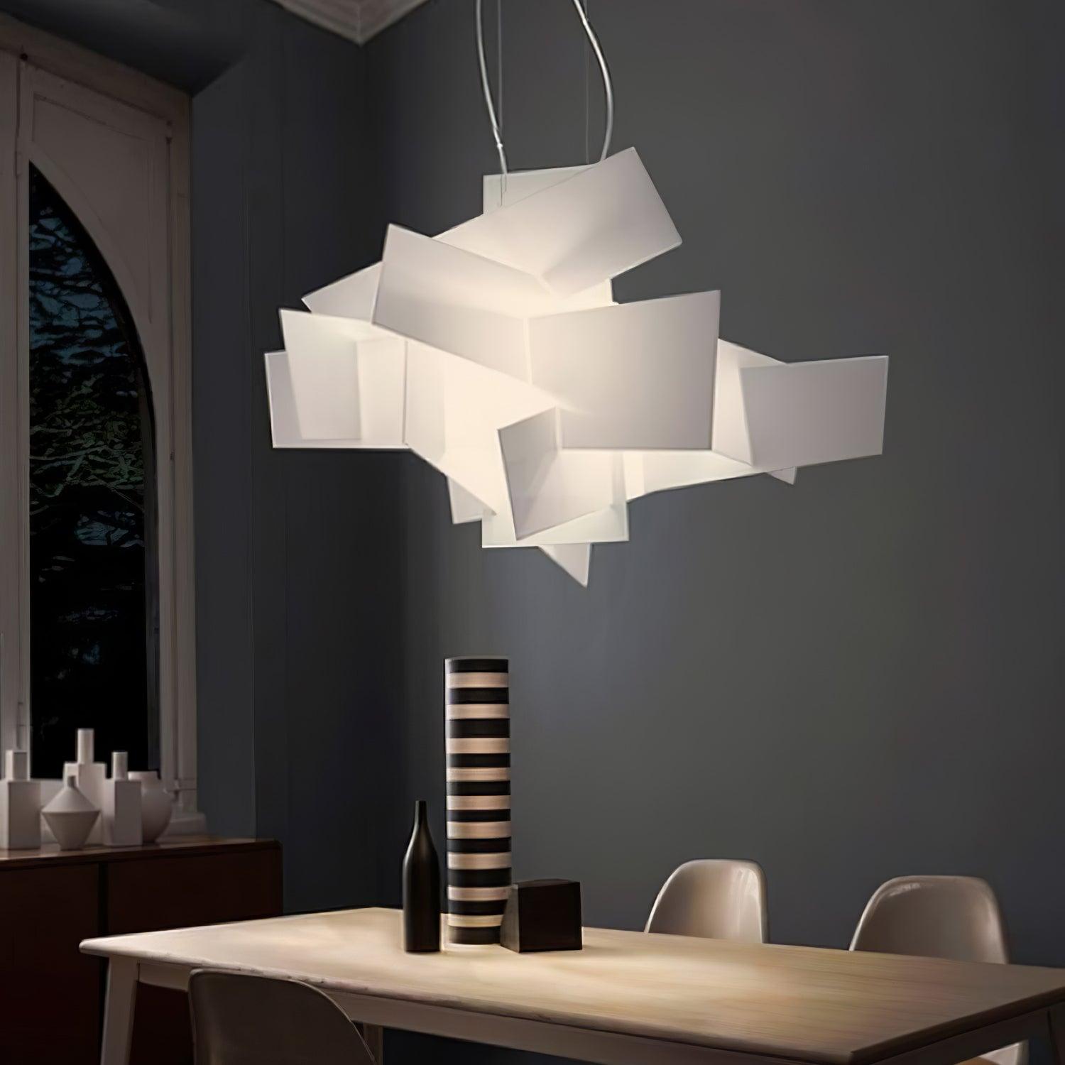 Origami Suspension blanche moderne