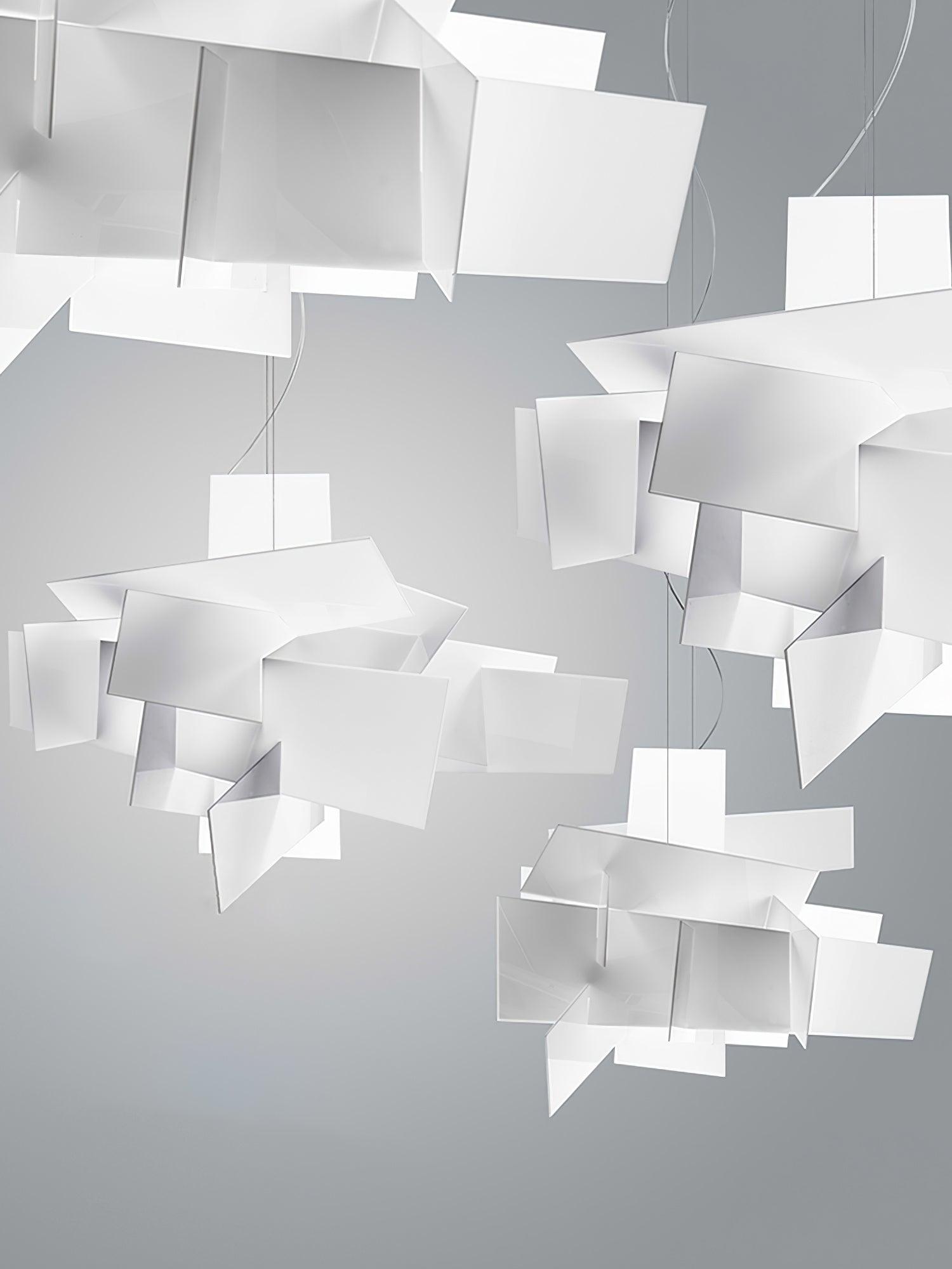Origami Suspension blanche moderne