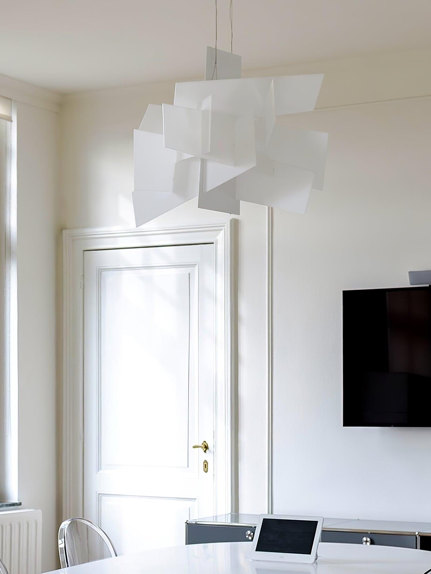 Origami Suspension blanche moderne