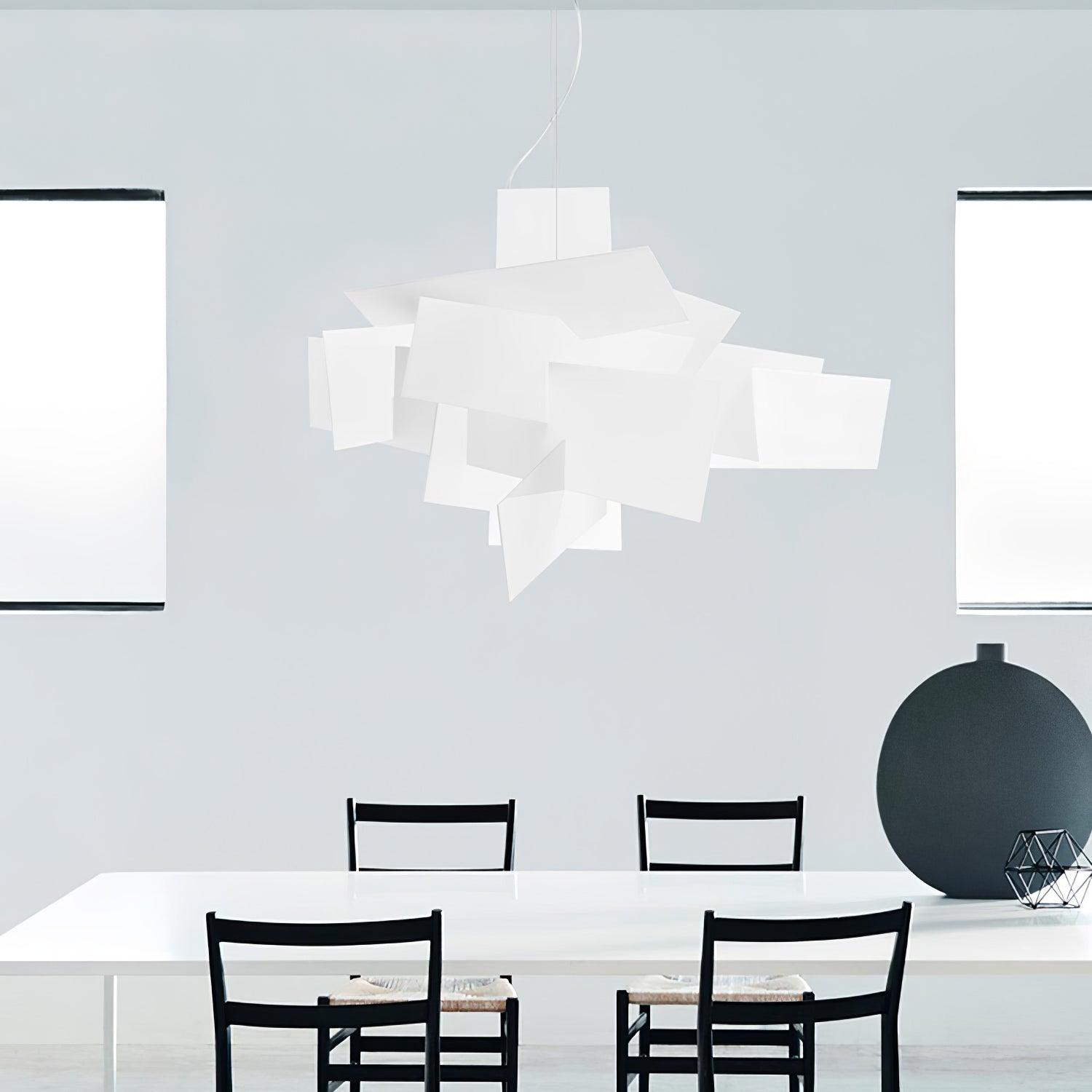 Origami Suspension blanche moderne
