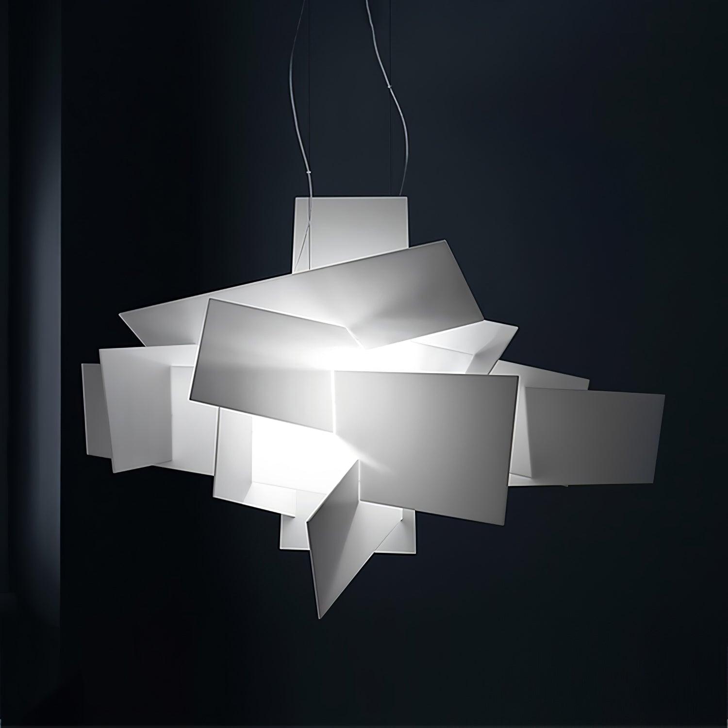 Origami Suspension blanche moderne