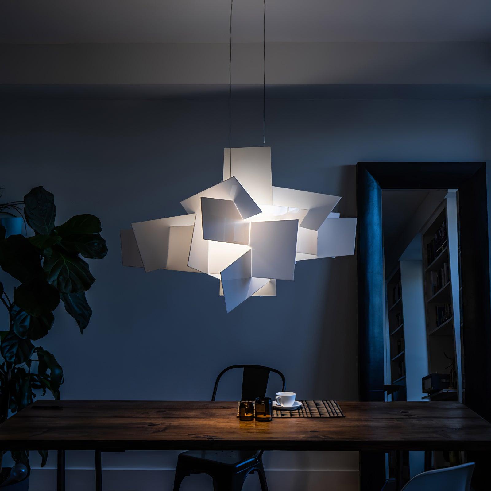 Origami Suspension blanche moderne