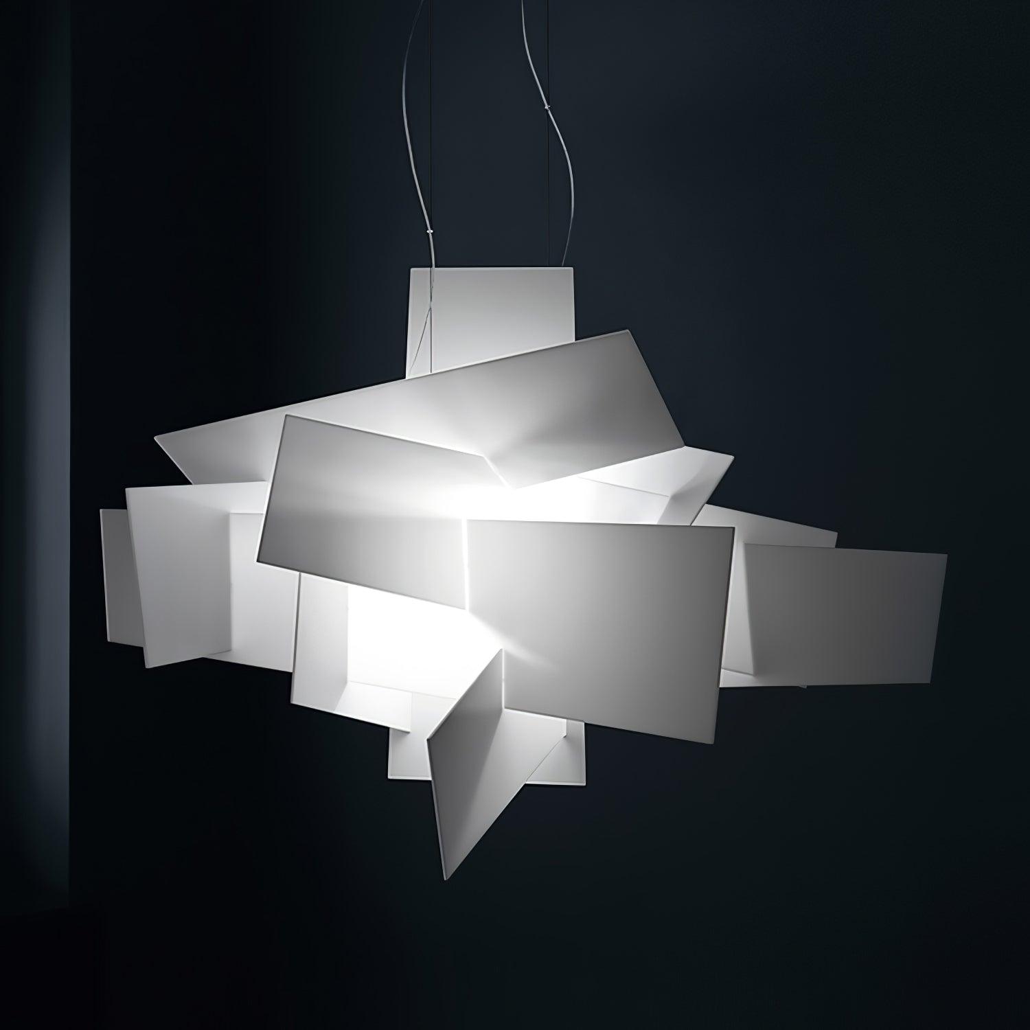 Origami Suspension blanche moderne