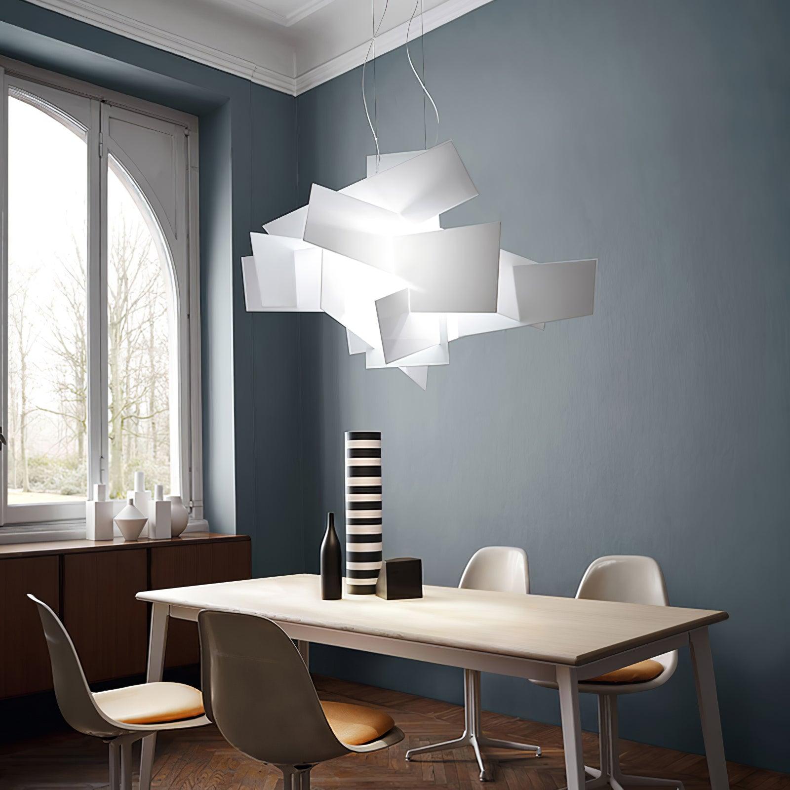 Origami Suspension blanche moderne