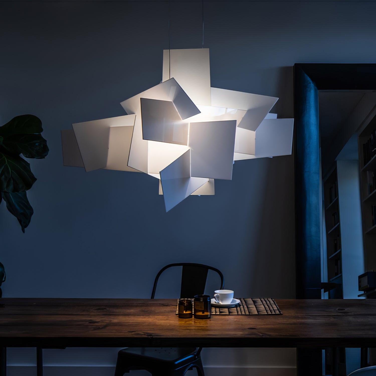 Origami Suspension blanche moderne