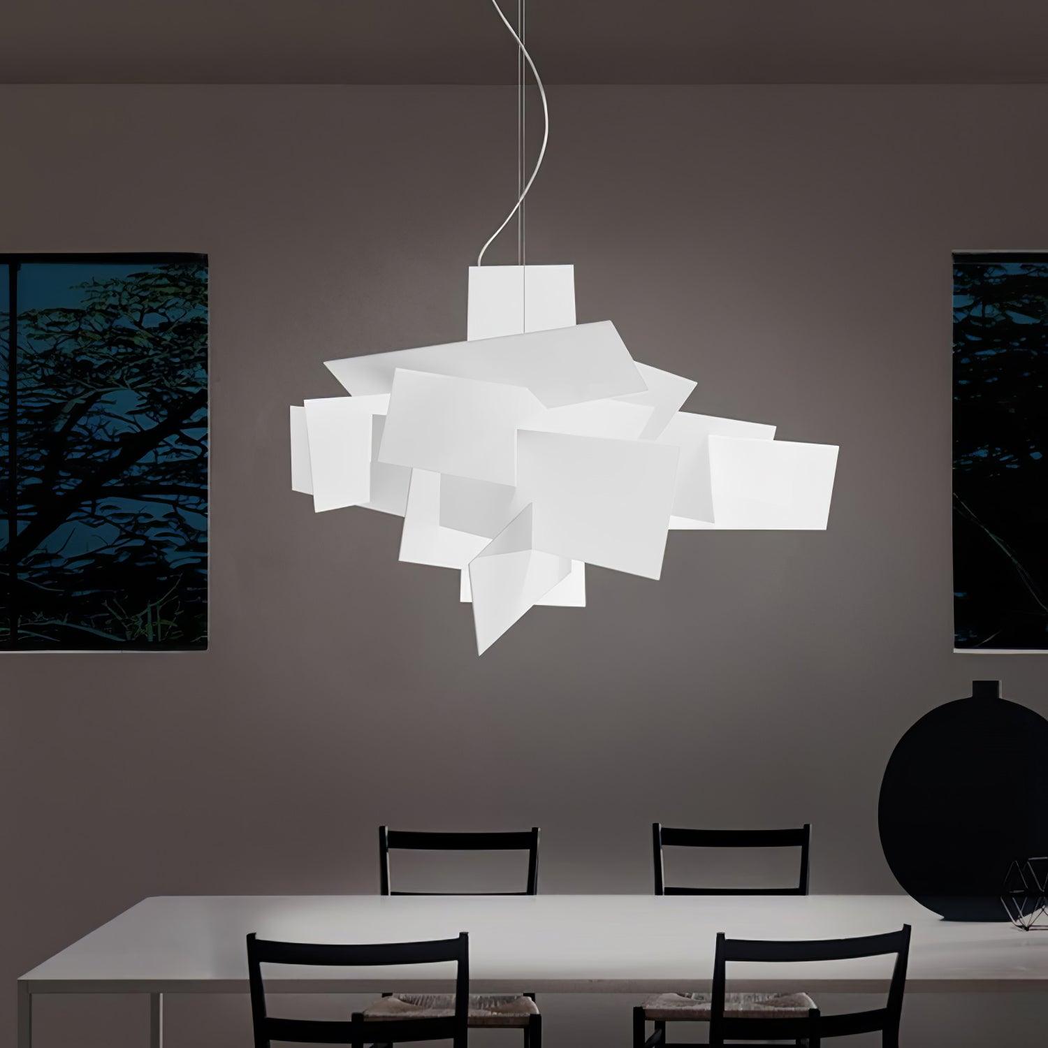 Origami Suspension blanche moderne