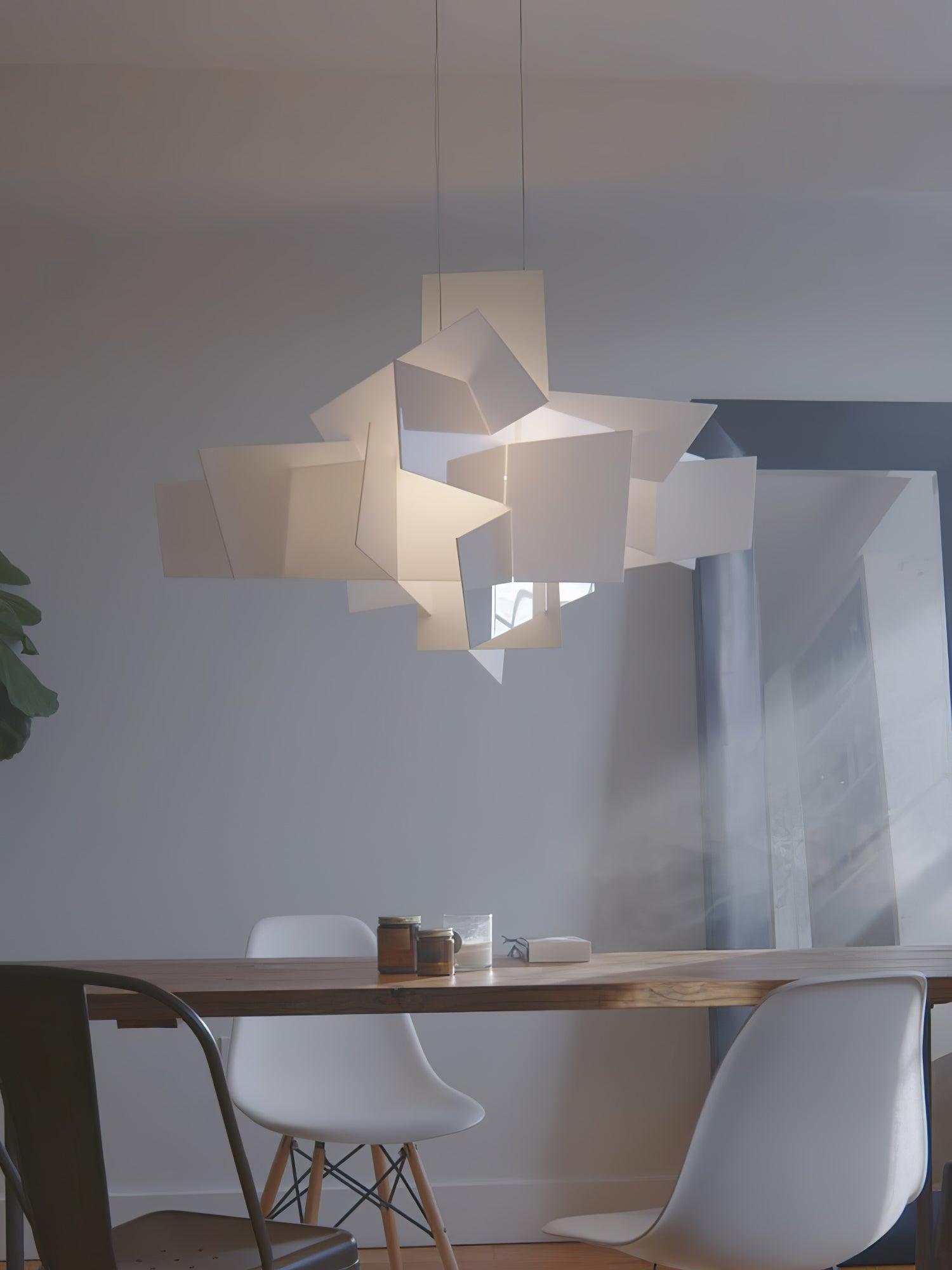 Origami Suspension blanche moderne