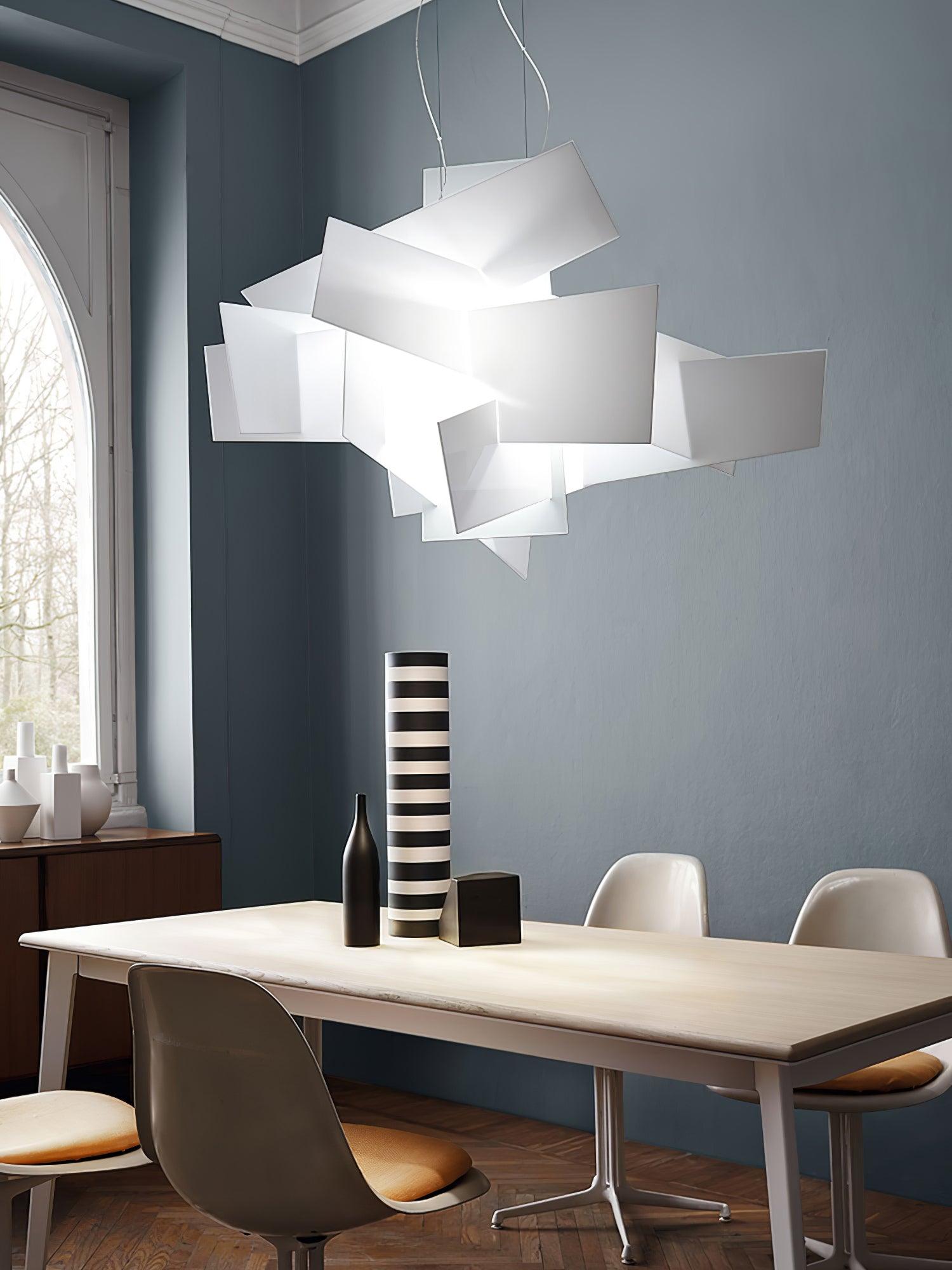 Origami Suspension blanche moderne