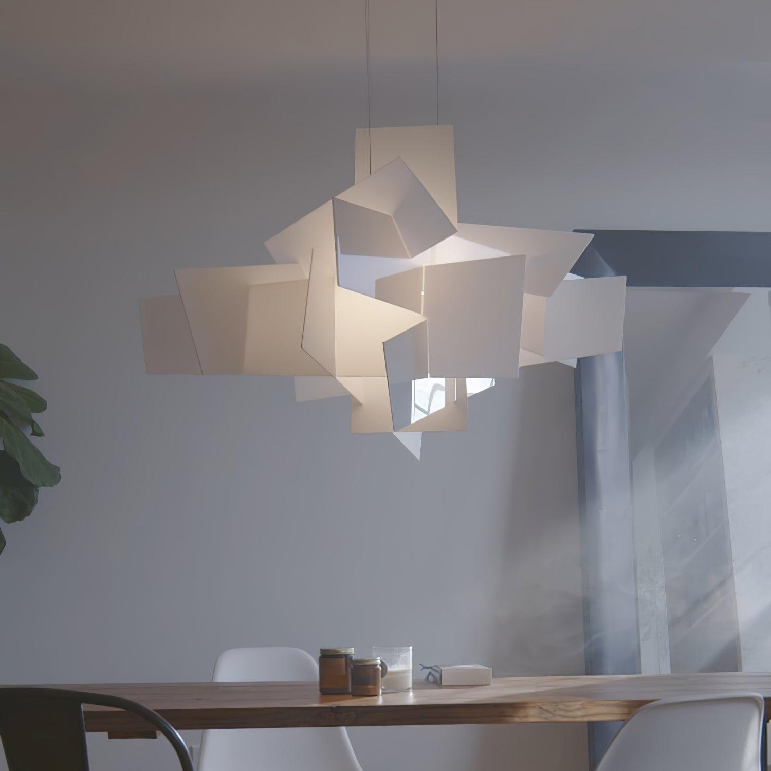 Origami Suspension blanche moderne