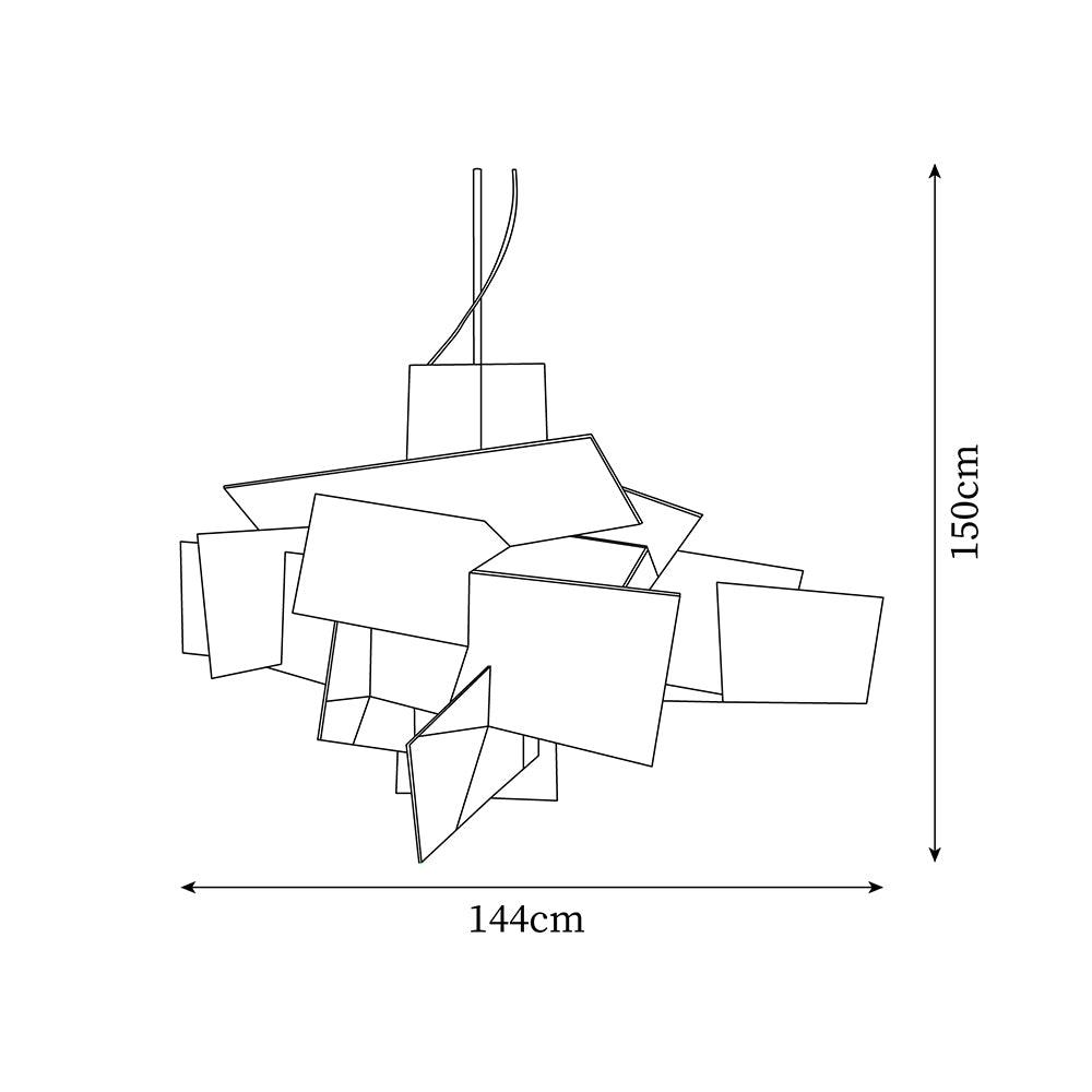 Origami Suspension blanche moderne
