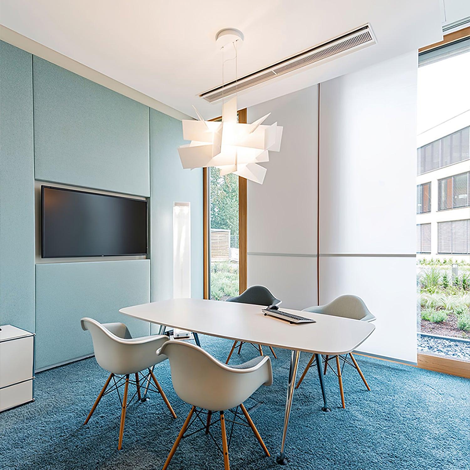 Origami Suspension blanche moderne