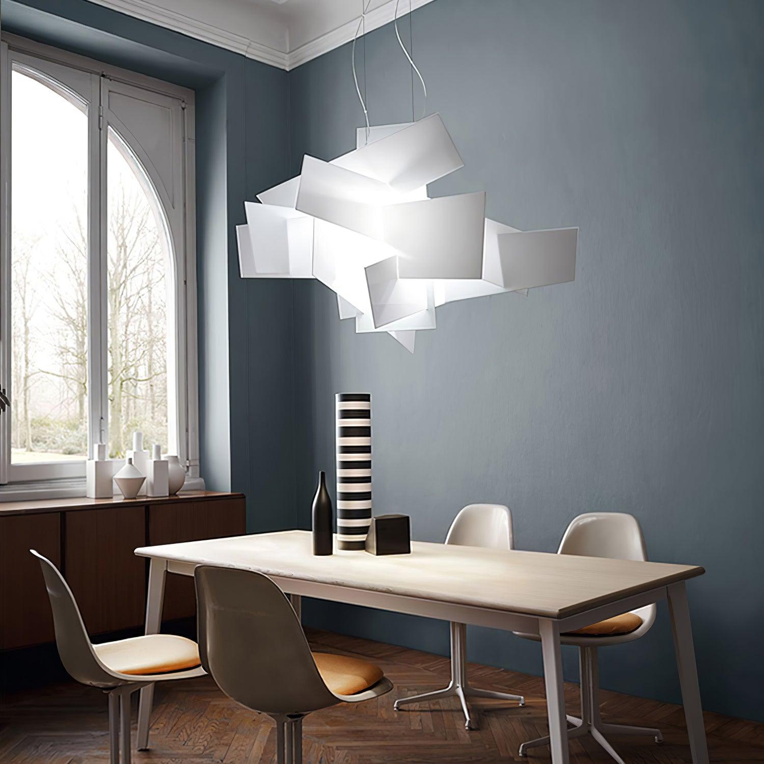 Origami Suspension blanche moderne
