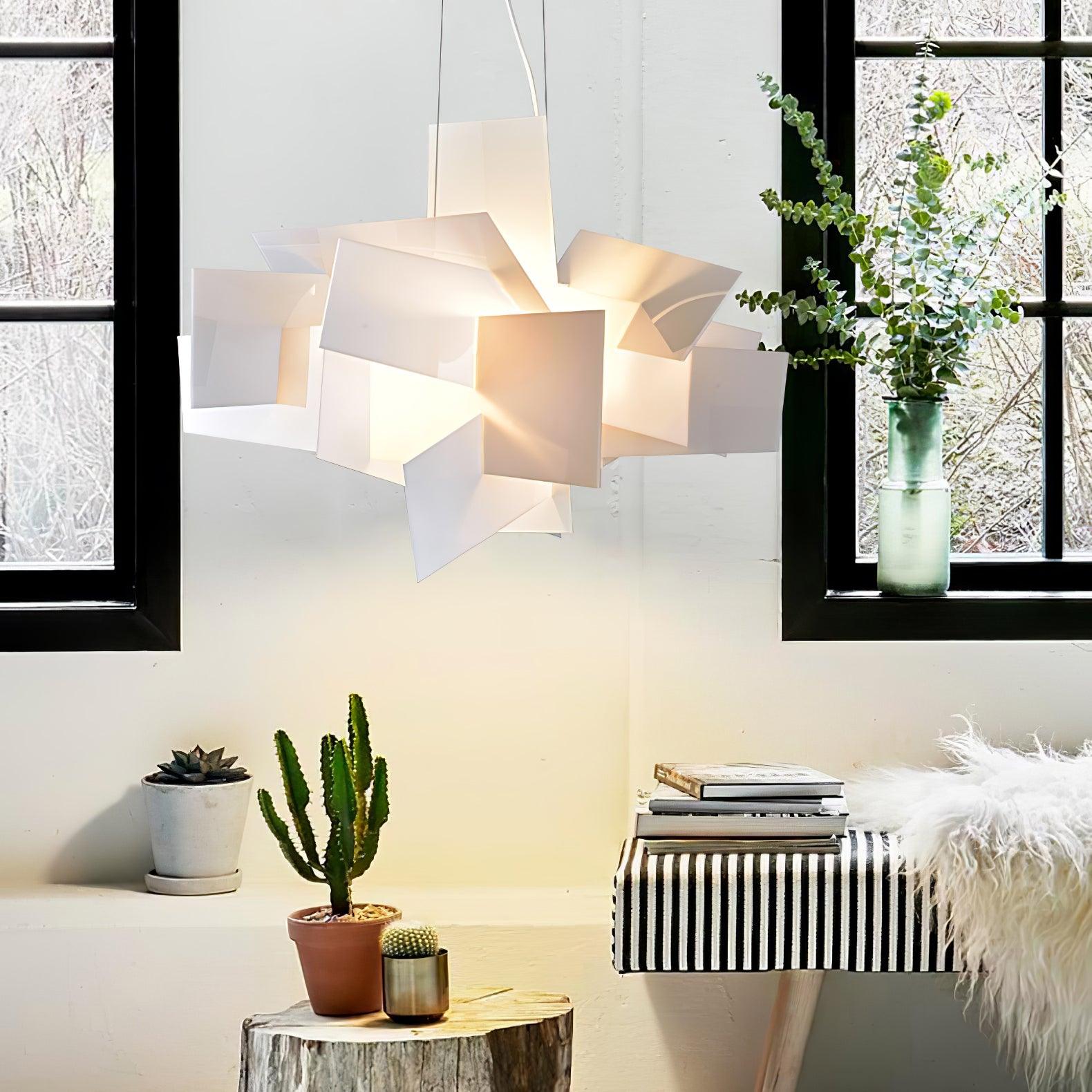 Origami Suspension blanche moderne