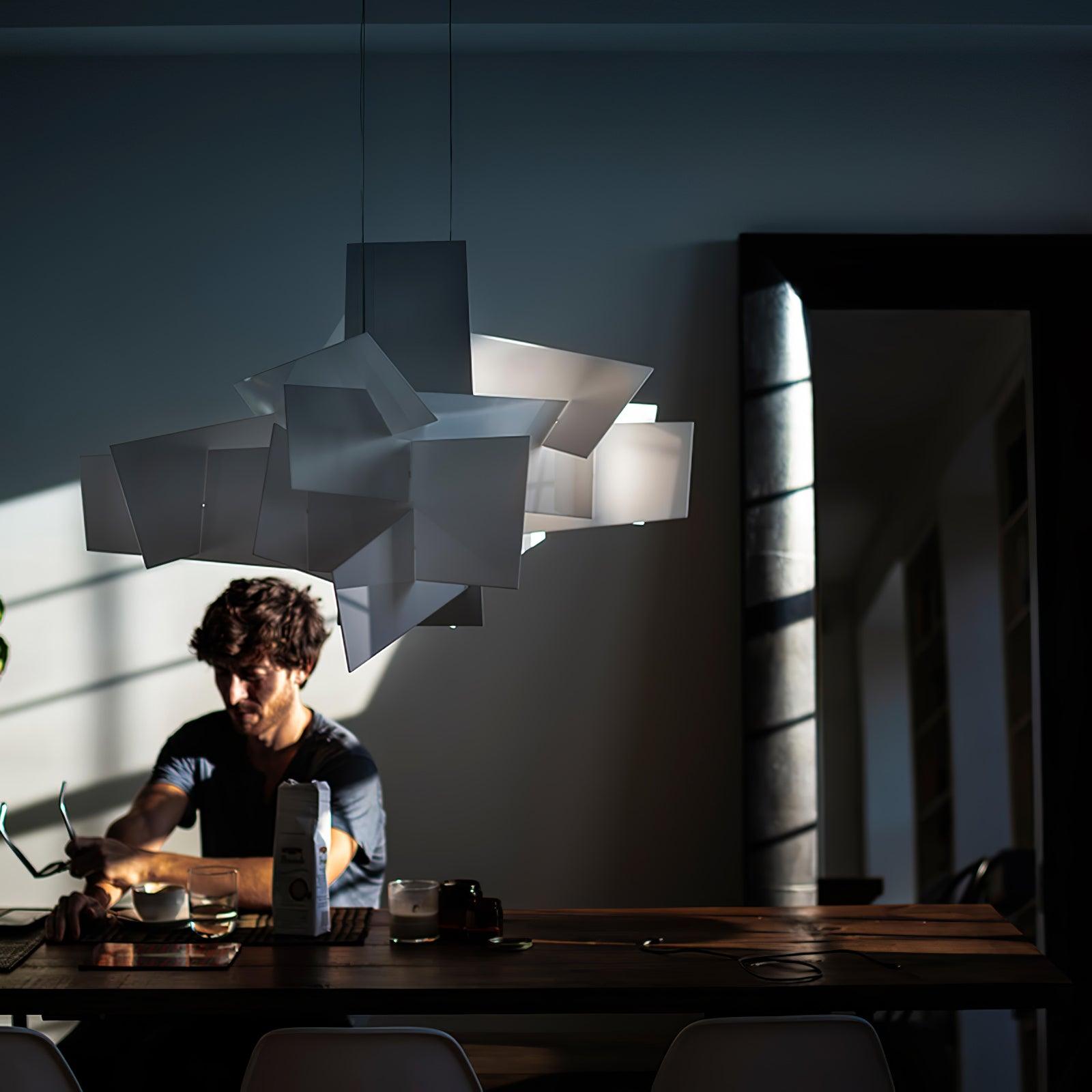 Origami Suspension blanche moderne