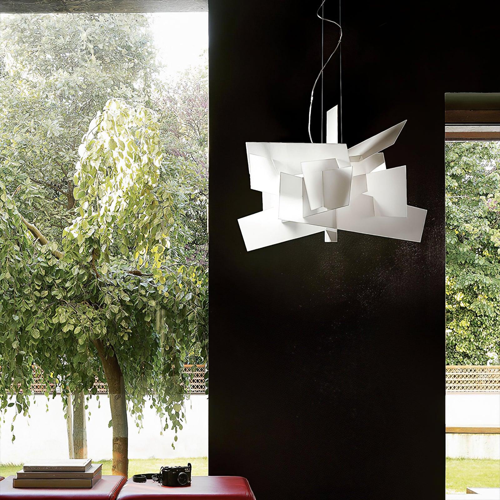 Origami Suspension blanche moderne