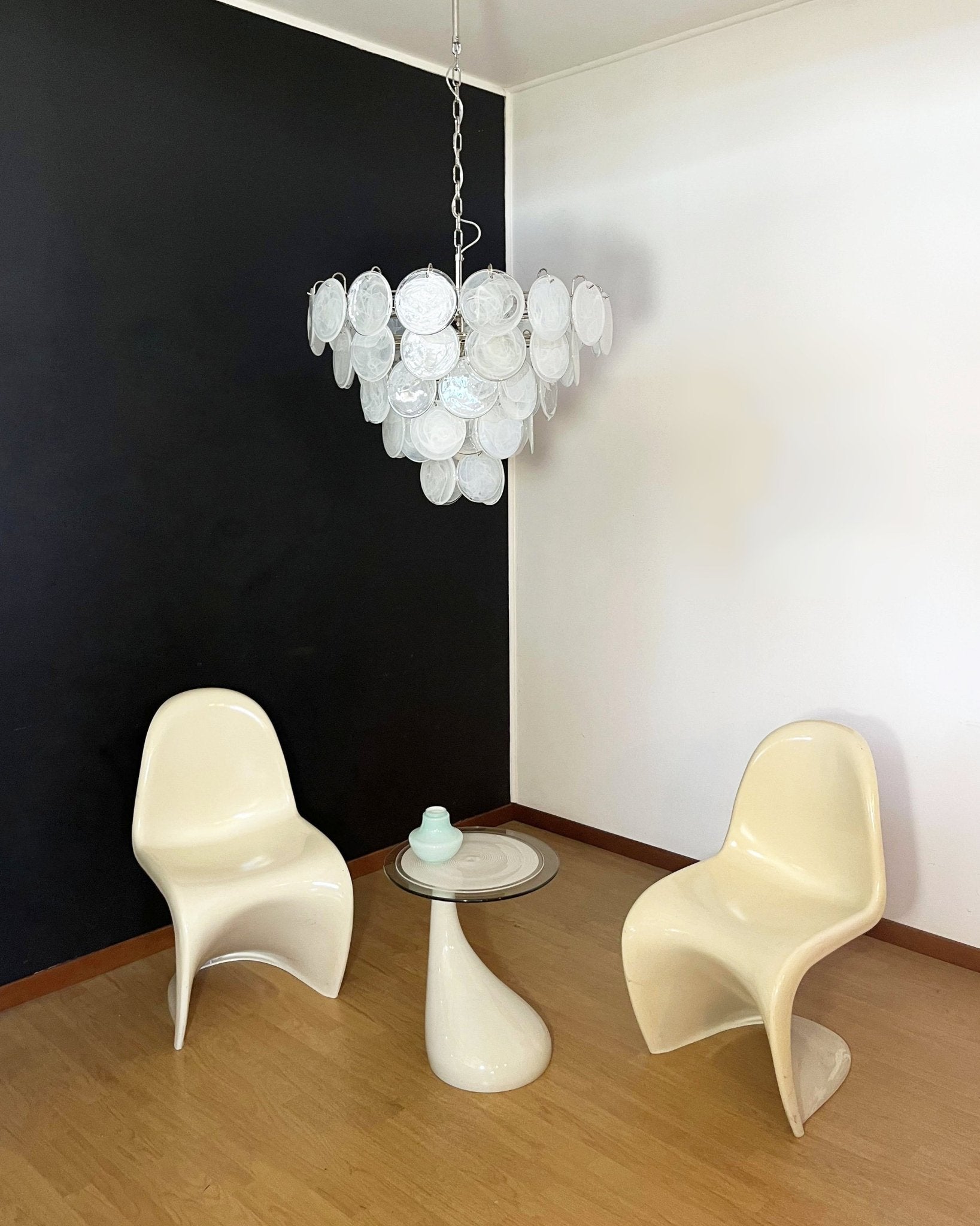 Aurora Lustre en Verre de Murano Blanc