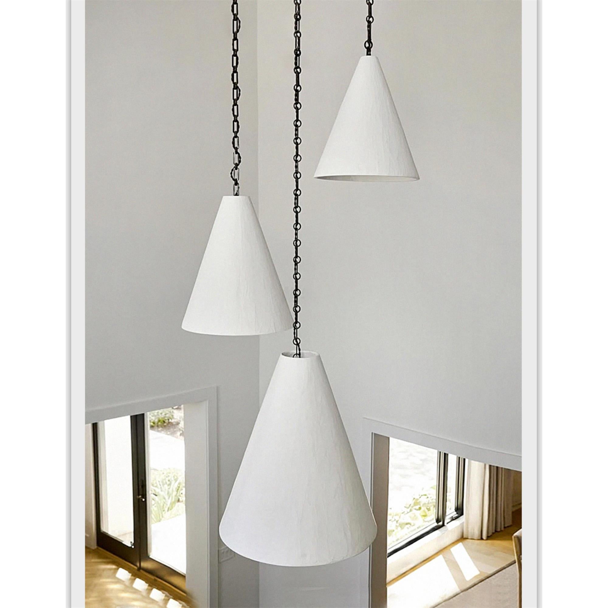 Zavelila Suspension Métal Plâtre Blanc Minimaliste