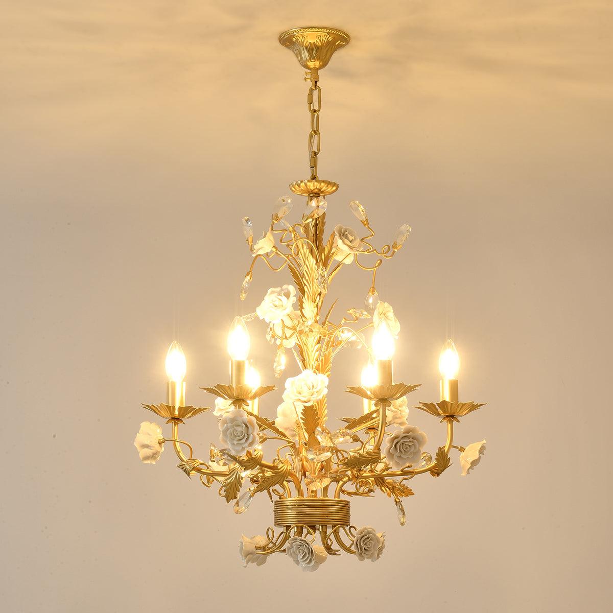 Lustra Lustre Cristal Rose Blanc