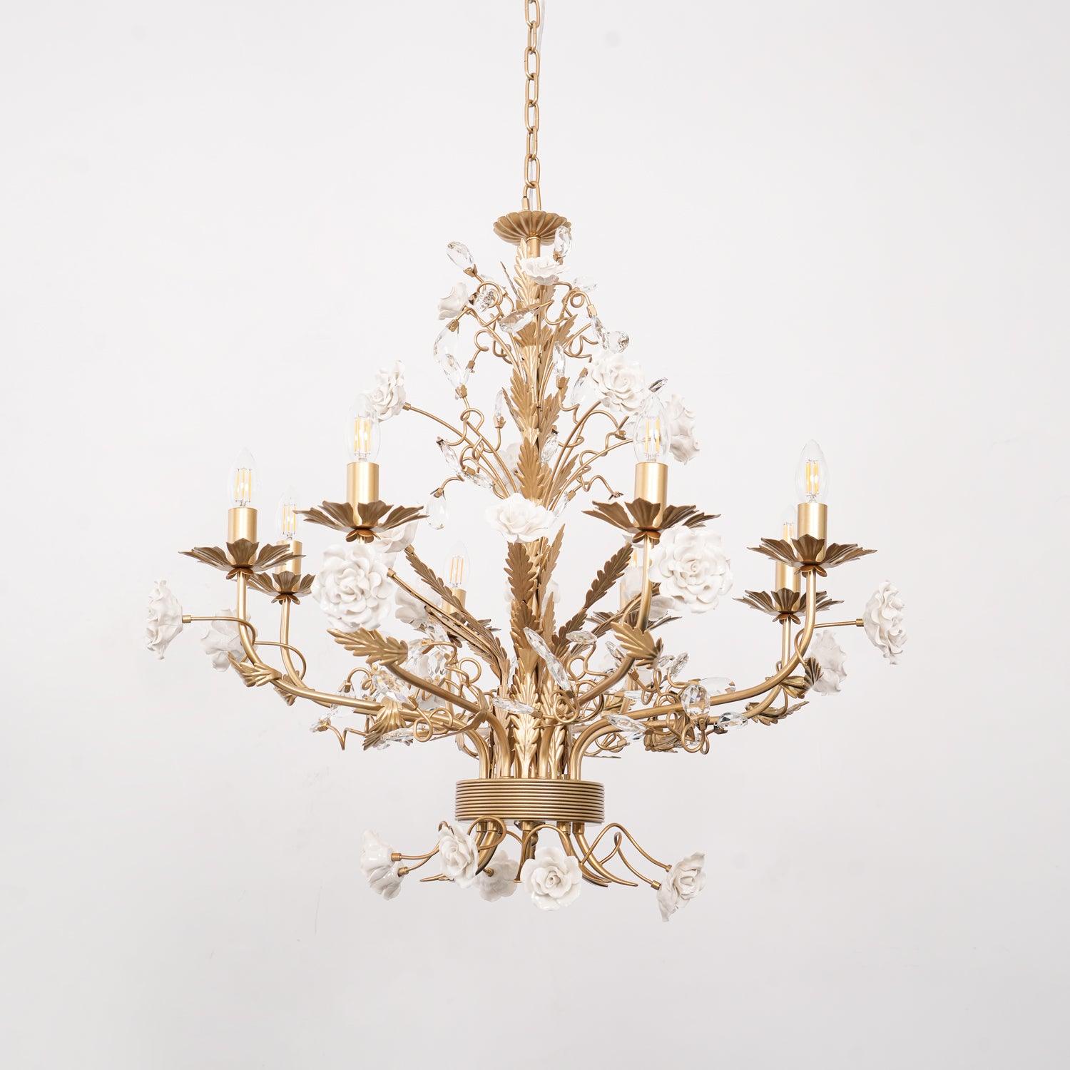 Lustra Lustre Cristal Rose Blanc