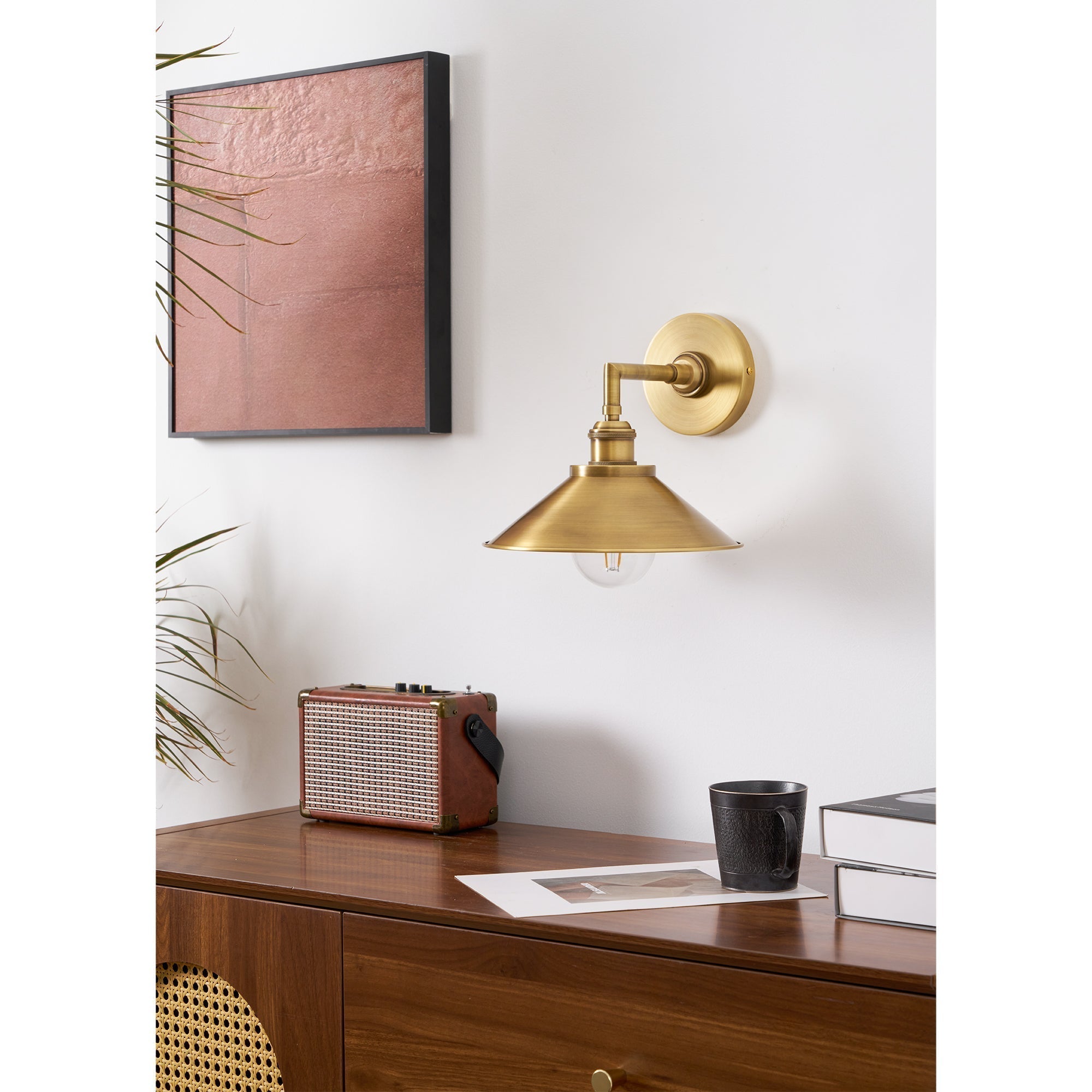 Osile Applique Murale Métal Laiton Minimaliste