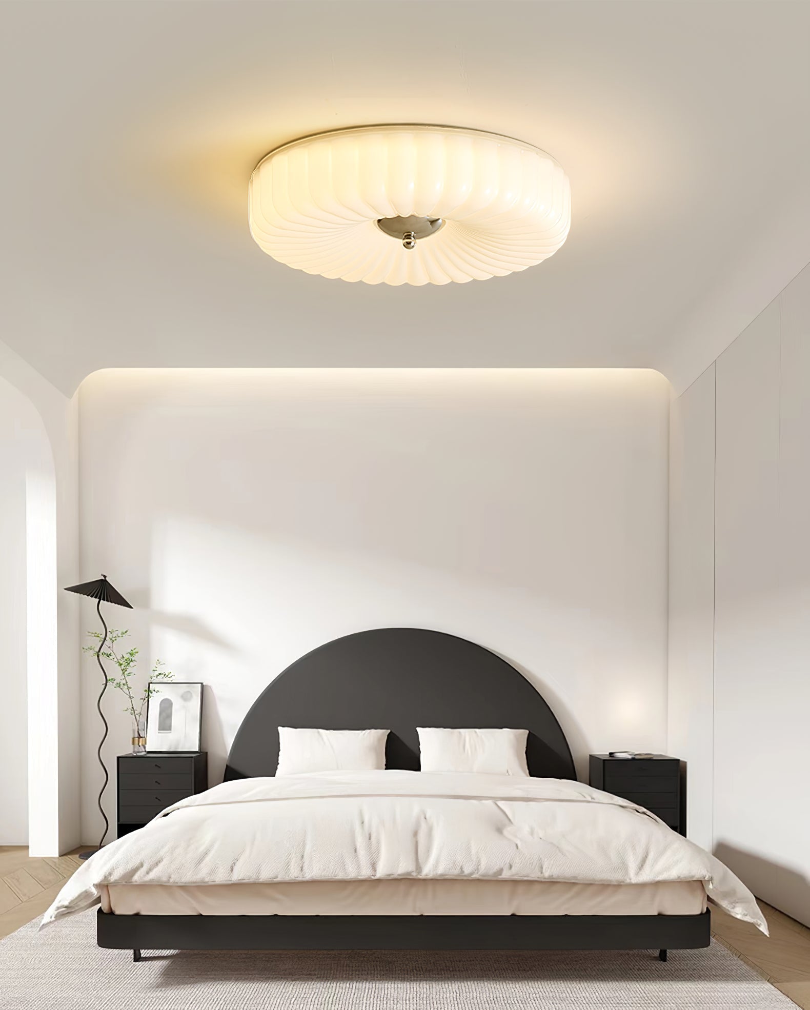 Zathee Plafonnier Verre Minimaliste Encastré