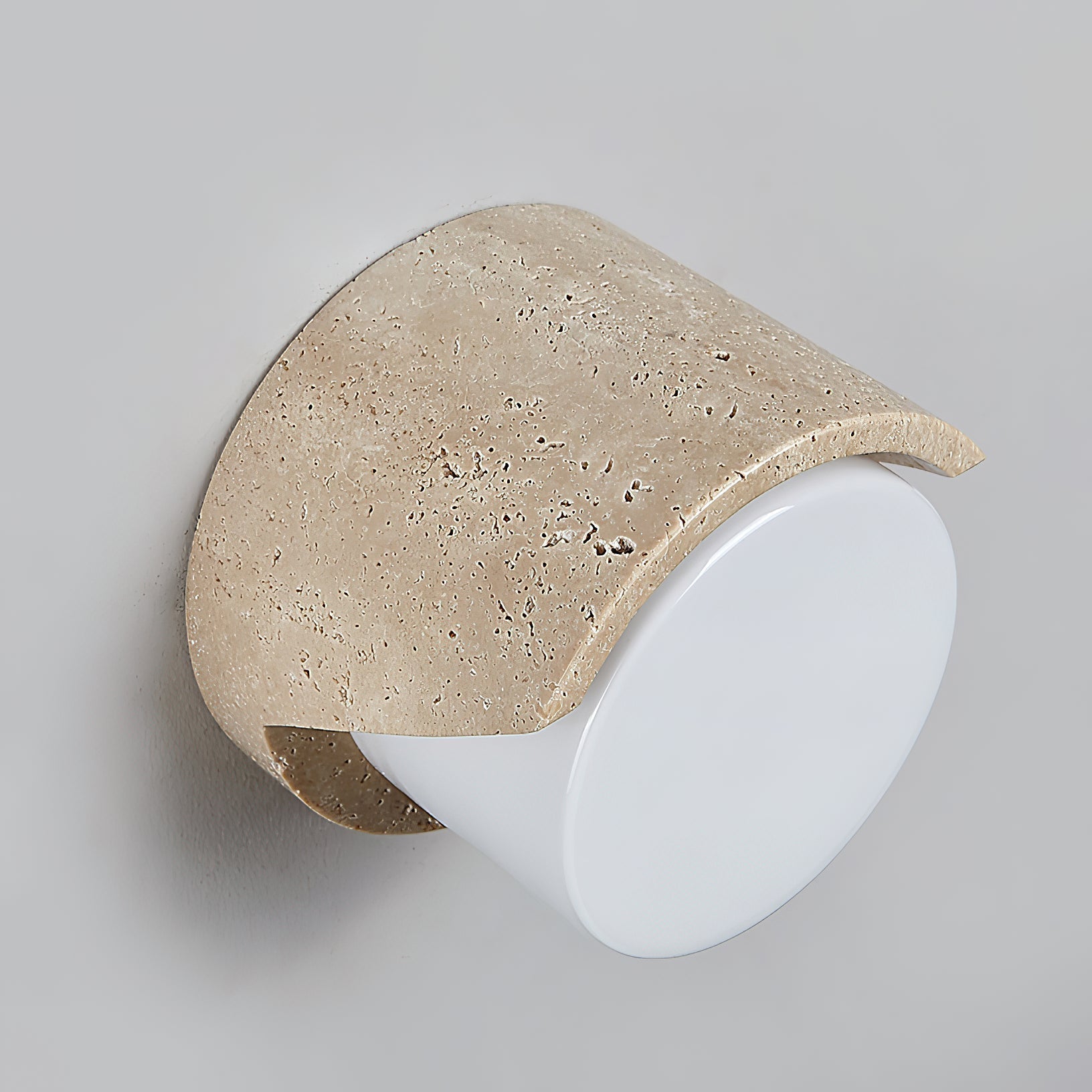 Eurvenara Applique Murale Travertin Verre Minimaliste Moderne