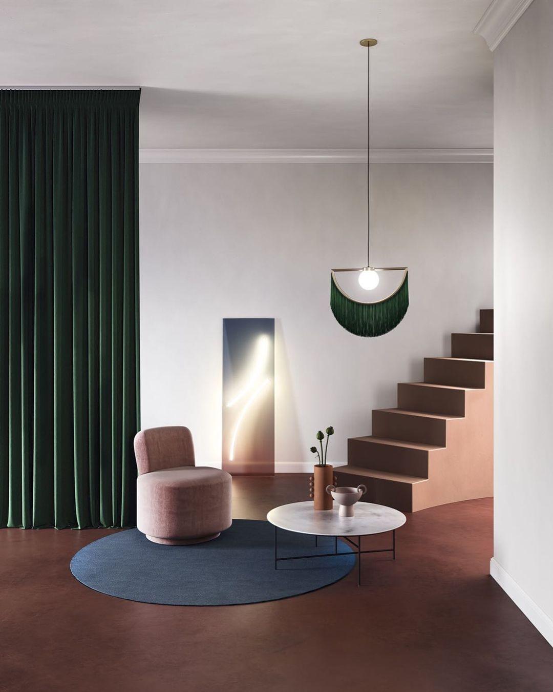 Solara Lampe suspendue en tissu à franges style globe rétro bohème