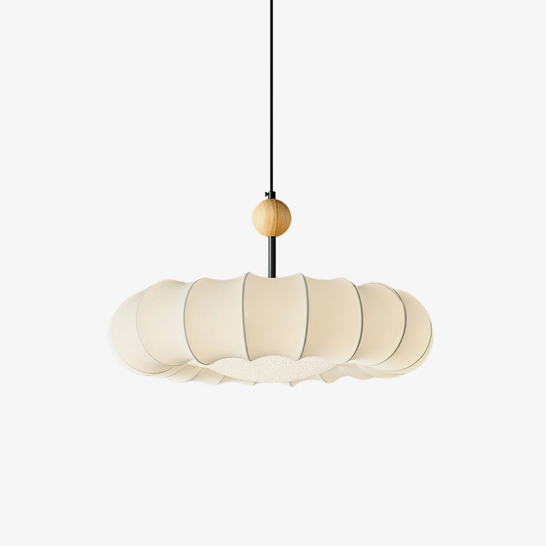 Lyvina Suspension Traditionnelle en Bois Naturel et Tissu