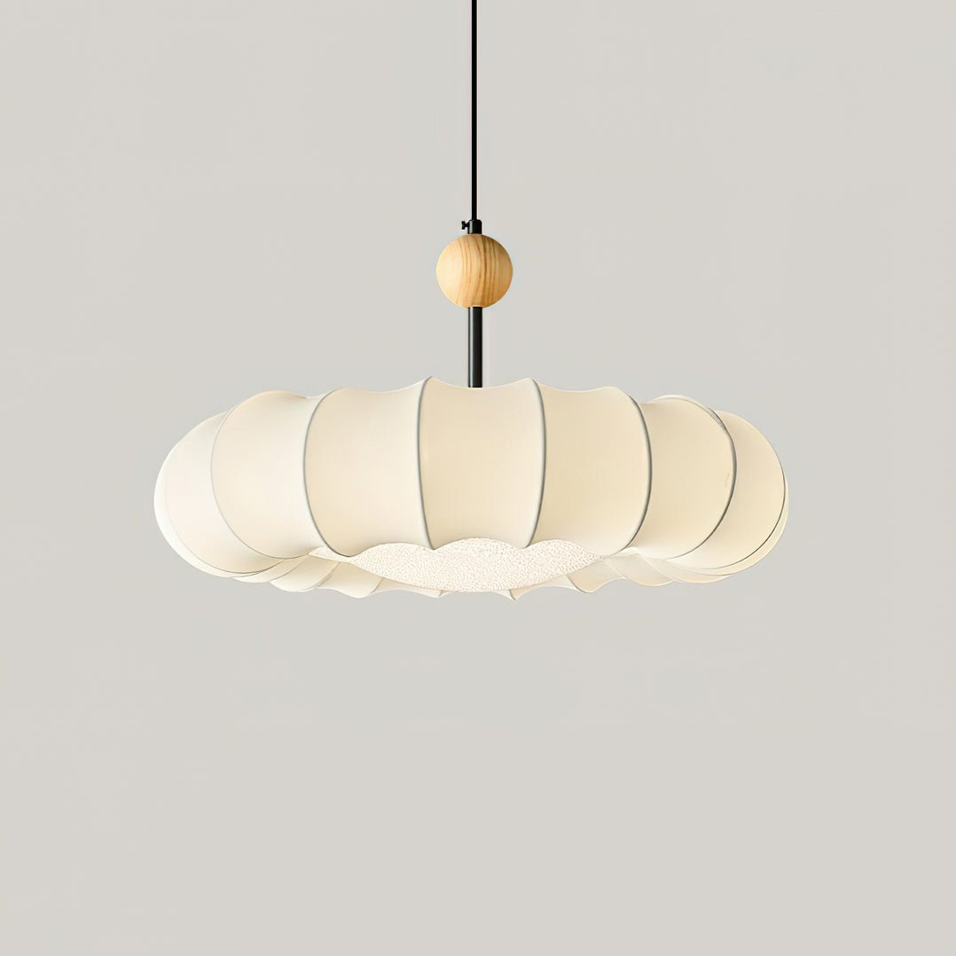 Lyvina Suspension Traditionnelle en Bois Naturel et Tissu