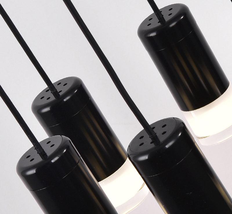 Lustra Suspension Géométrique en Fil Noir LED