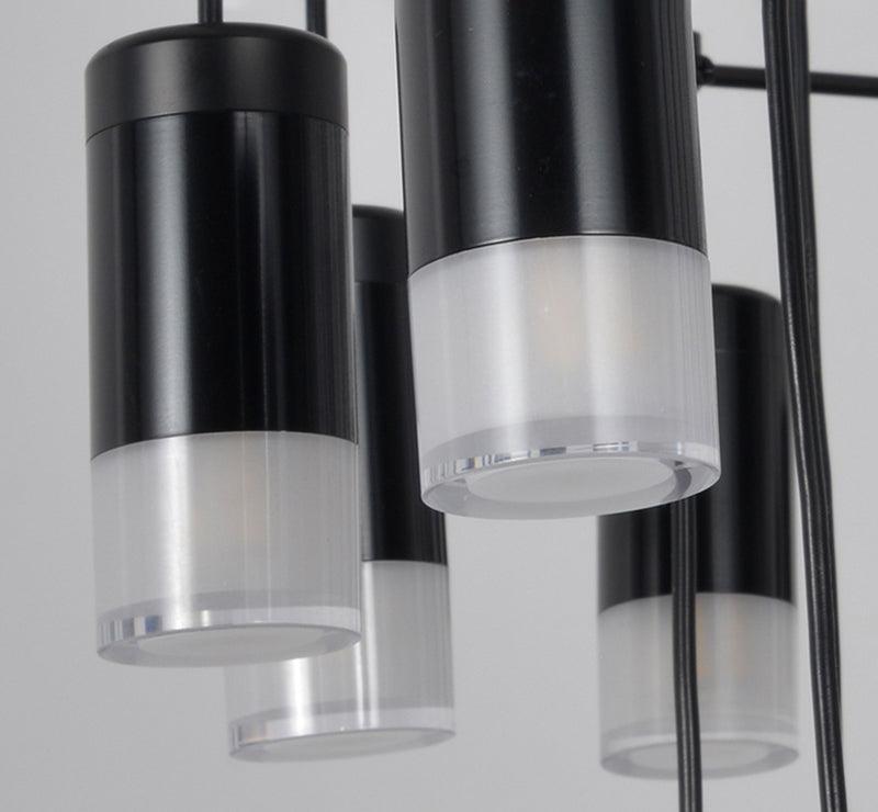 Lustra Suspension Géométrique en Fil Noir LED
