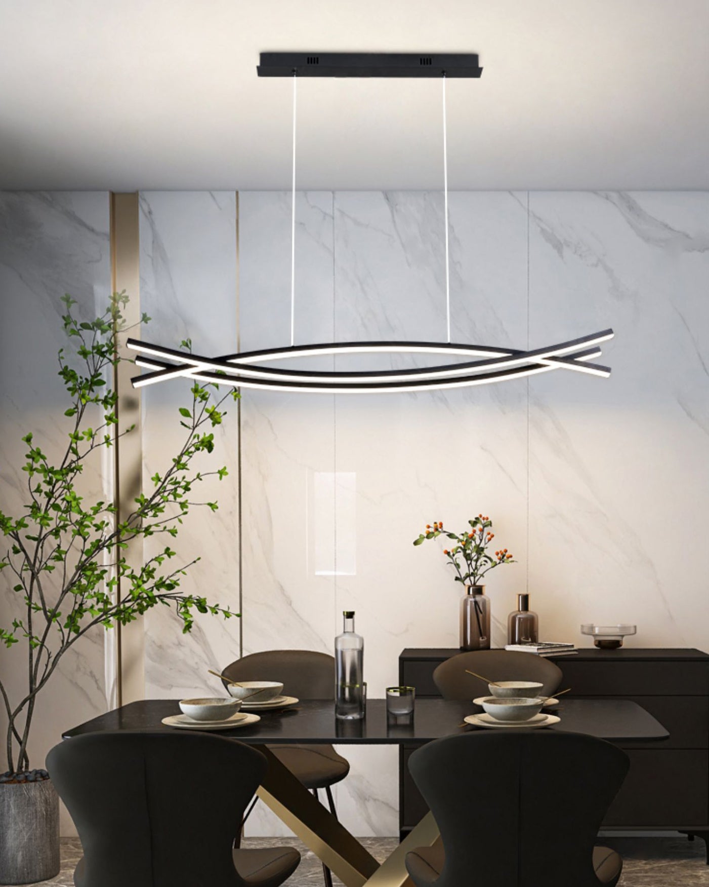 Curinis Lustre LED d'art minimaliste moderne