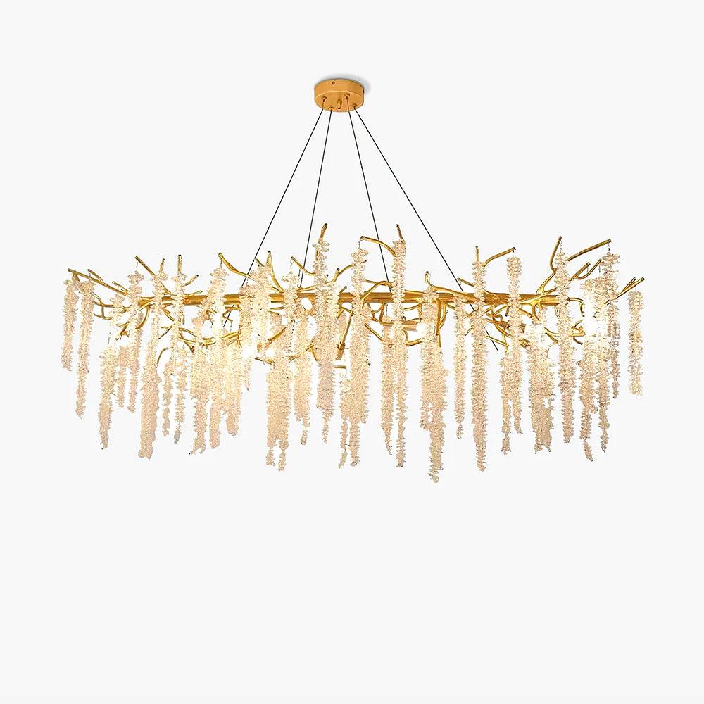 Solara Lustre Fleur de Glycine en Cristal