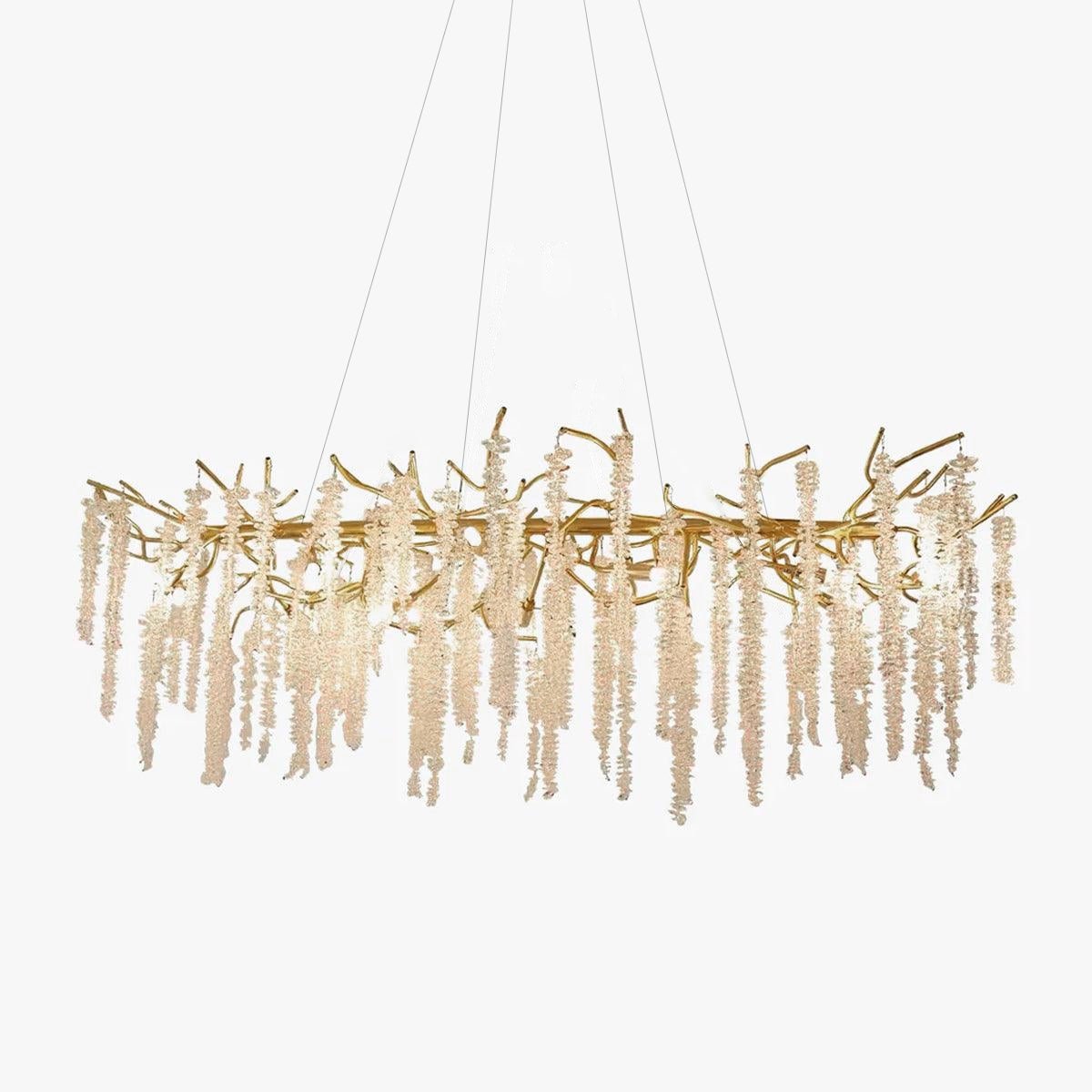 Solara Lustre Fleur de Glycine en Cristal