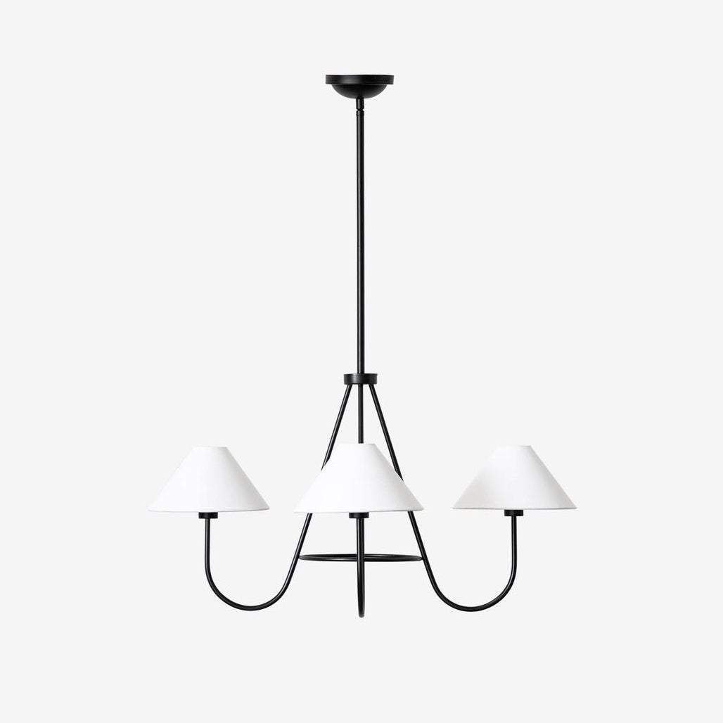 Ellaeara Lustre Tissu Noir Industriel Vintage