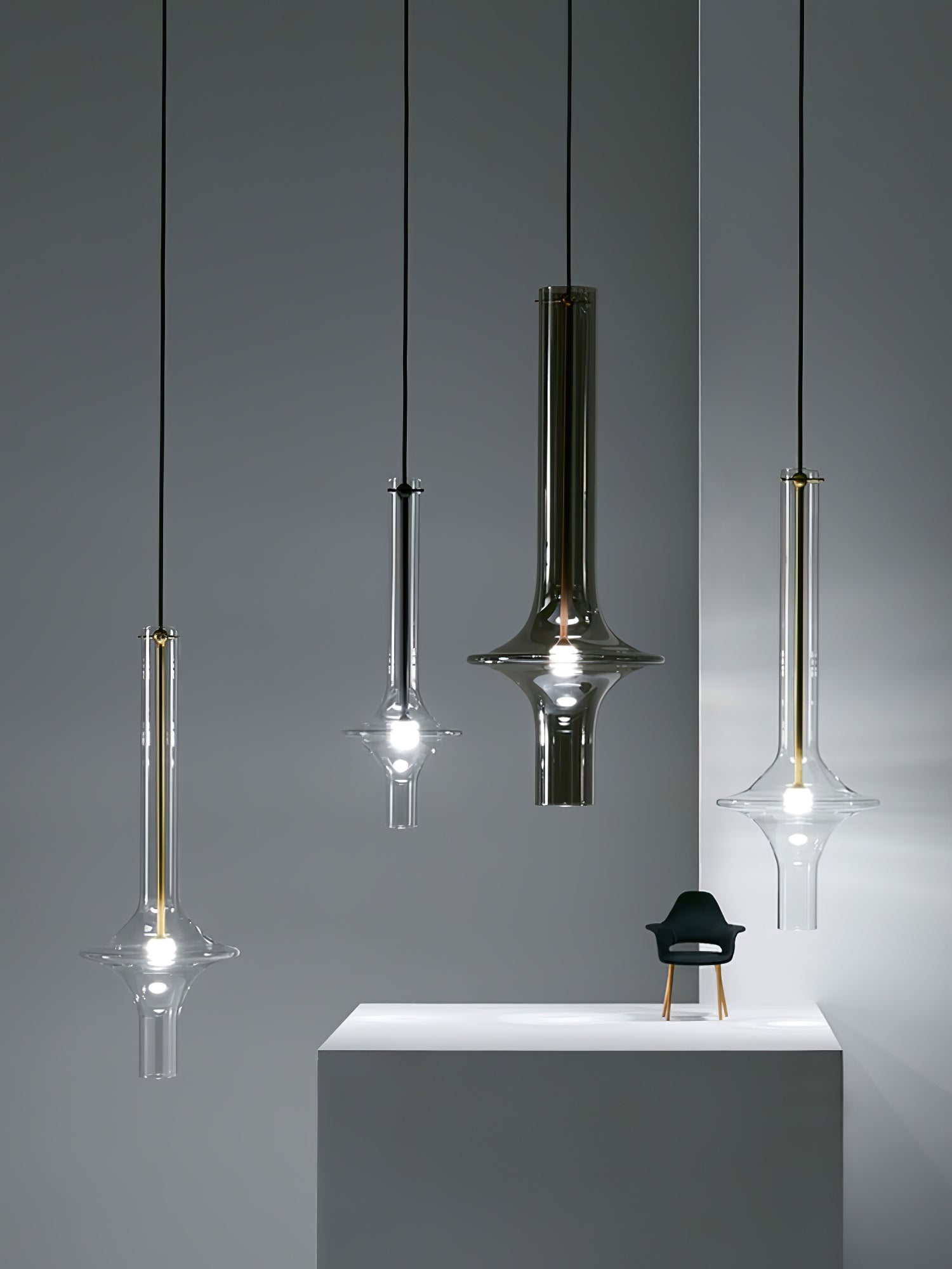 Talera Suspension Lampe en Verre Industrielle Glam