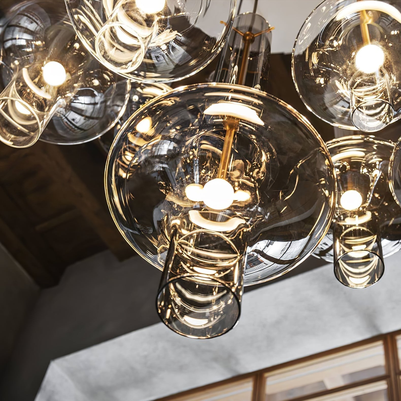 Talera Suspension Lampe en Verre Industrielle Glam