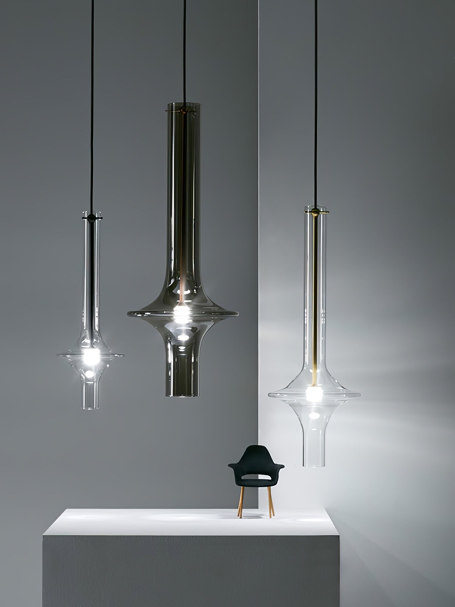 Talera Suspension Lampe en Verre Industrielle Glam