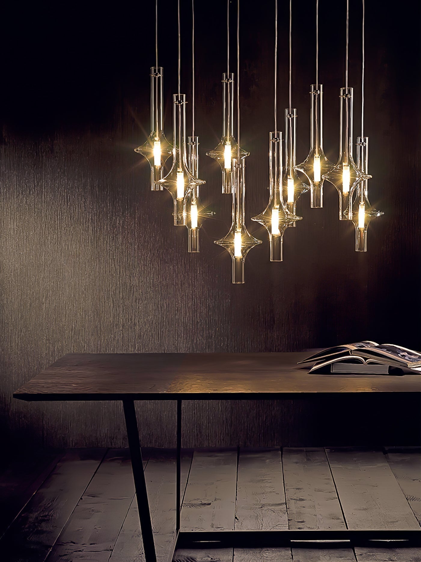 Talera Suspension Lampe en Verre Industrielle Glam