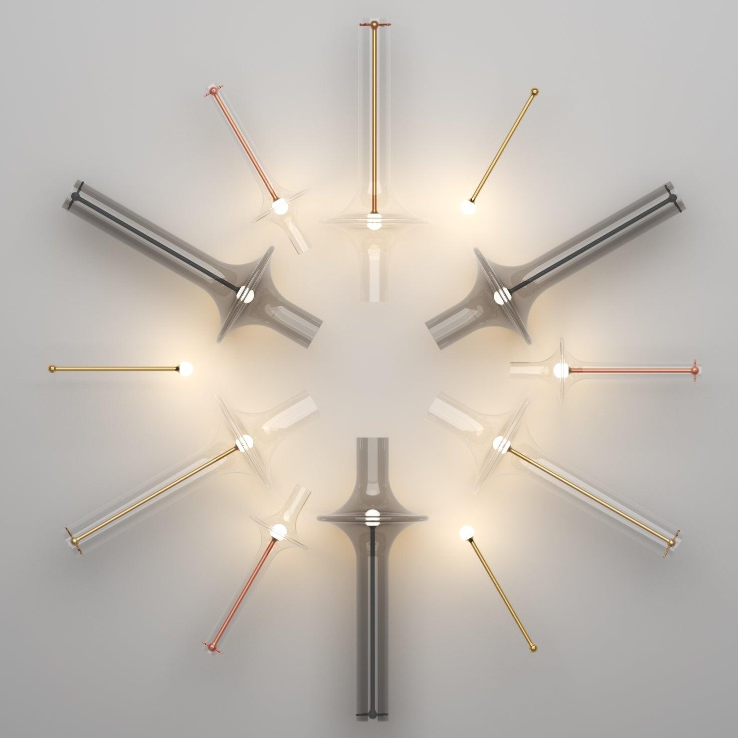 Talera Suspension Lampe en Verre Industrielle Glam