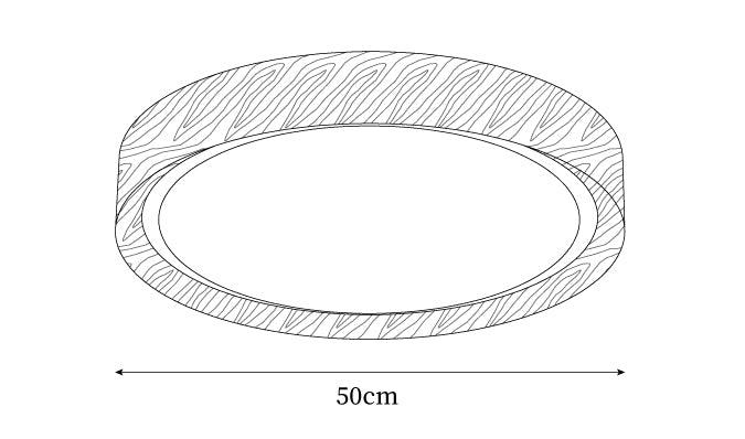 Orbis Plafonnier Rond Effet Bois