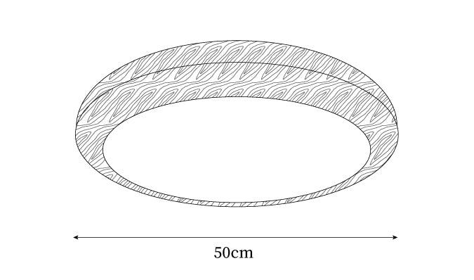 Orbis Plafonnier Rond Effet Bois