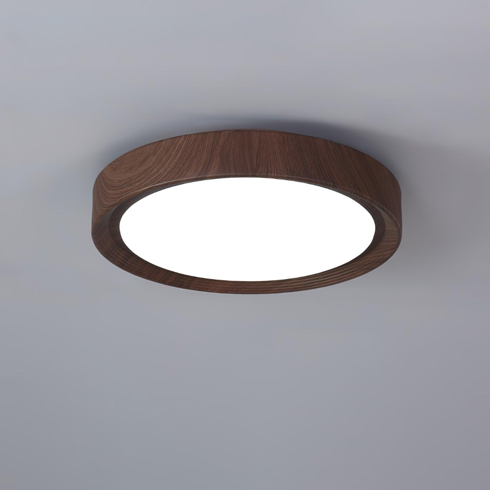 Orbis Plafonnier Rond Effet Bois