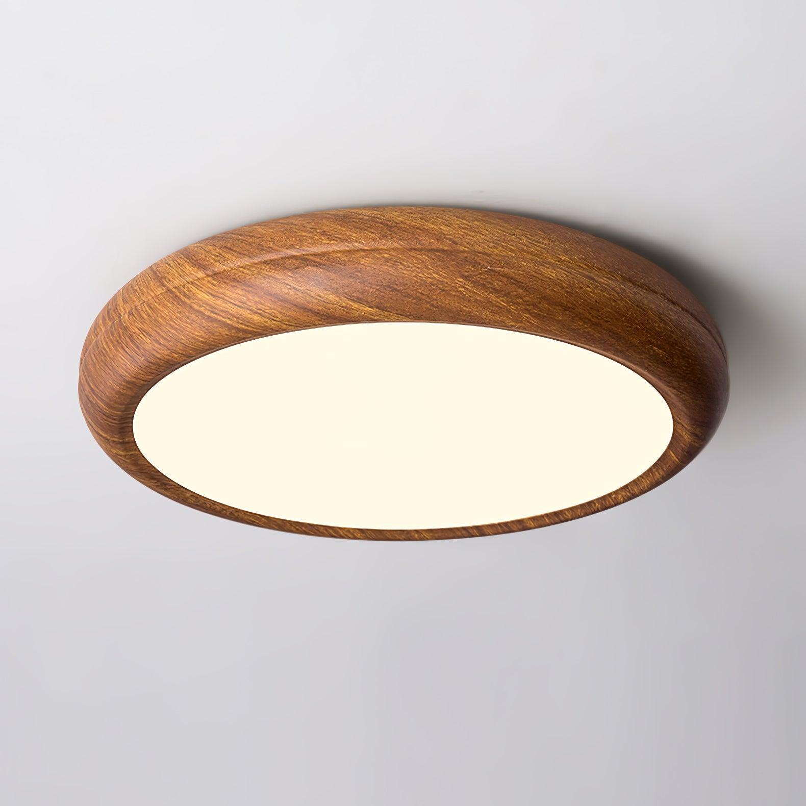 Grena Motif Bois  Plafonnier Led  Rond