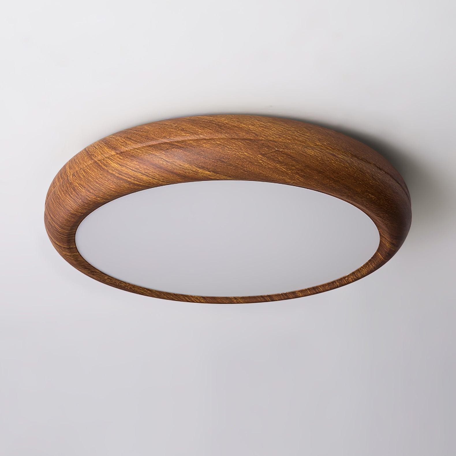 Orbis Plafonnier Rond Effet Bois
