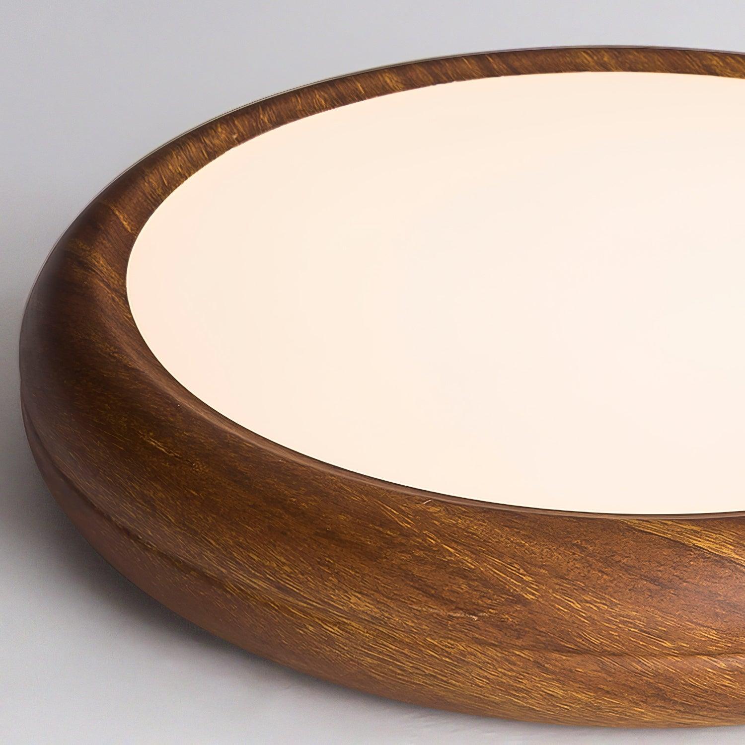 Orbis Plafonnier Rond Effet Bois