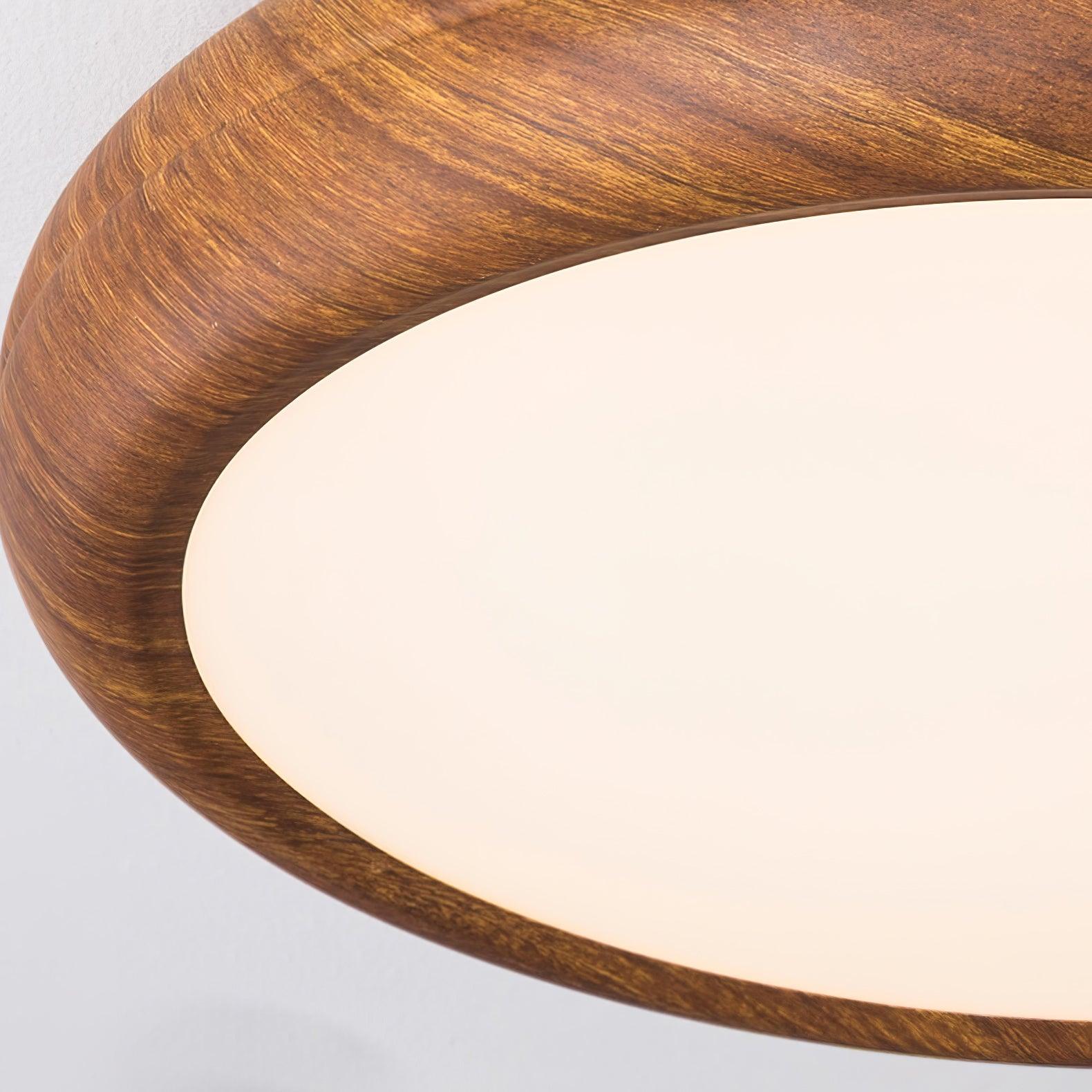 Orbis Plafonnier Rond Effet Bois