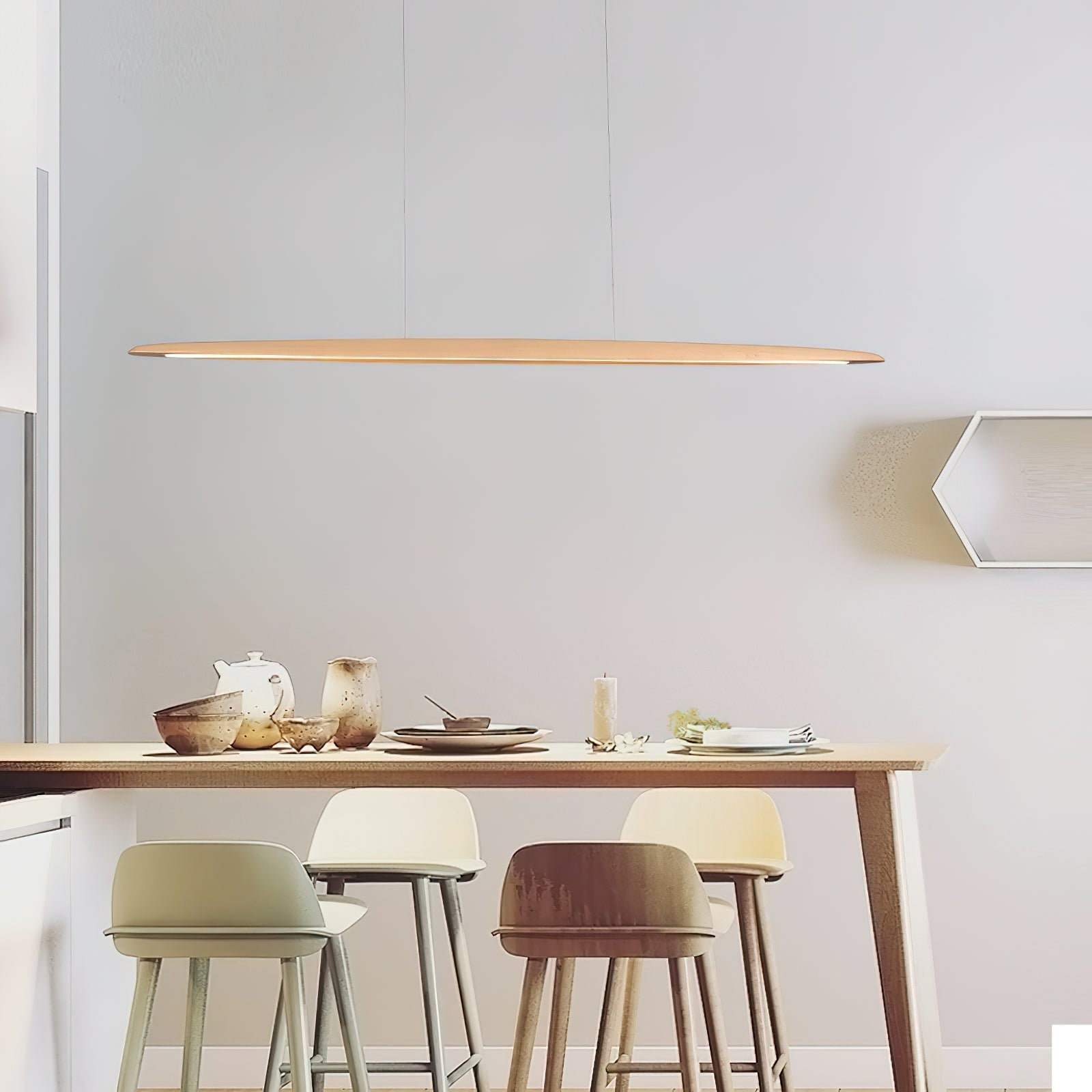 Zing Suspension Bois Noyer Minimaliste